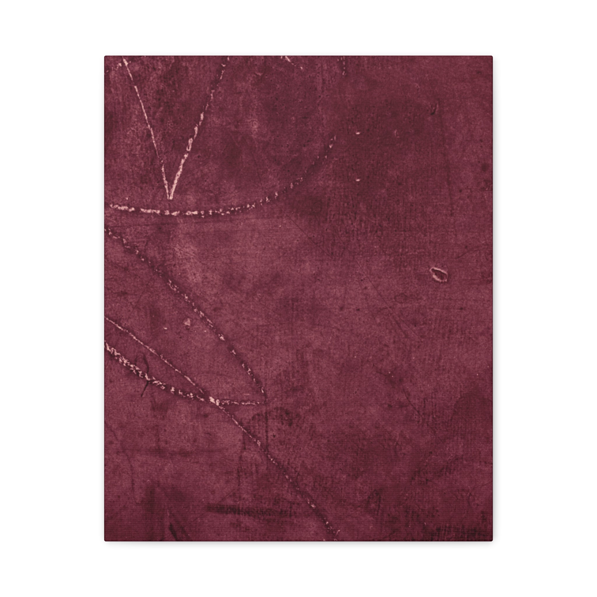 Modern Abstract Wall Art Canvas Print - Matte Burgundy Design