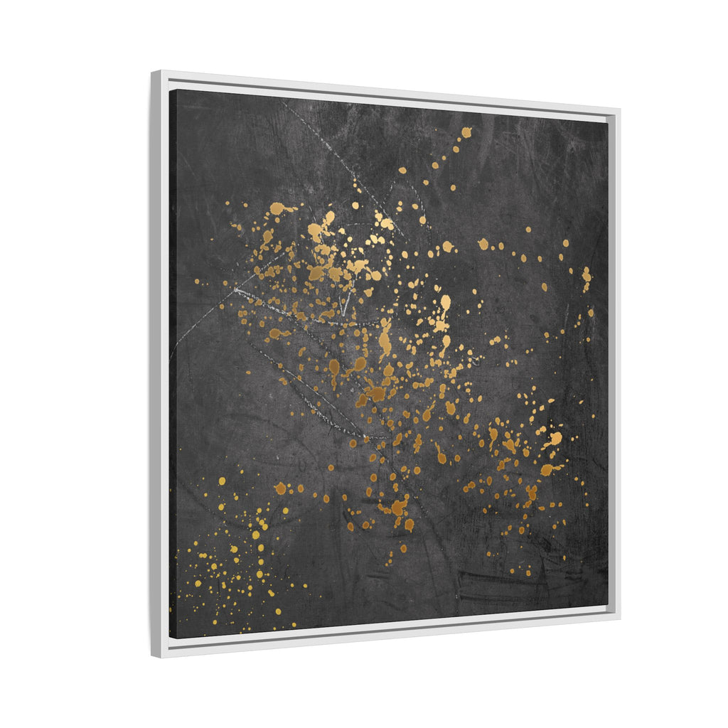 Elegant Gold Splash Canvas Art | Modern Home Decor, Wall Art, Framed Artwork, Living Room Accent, Gift Idea