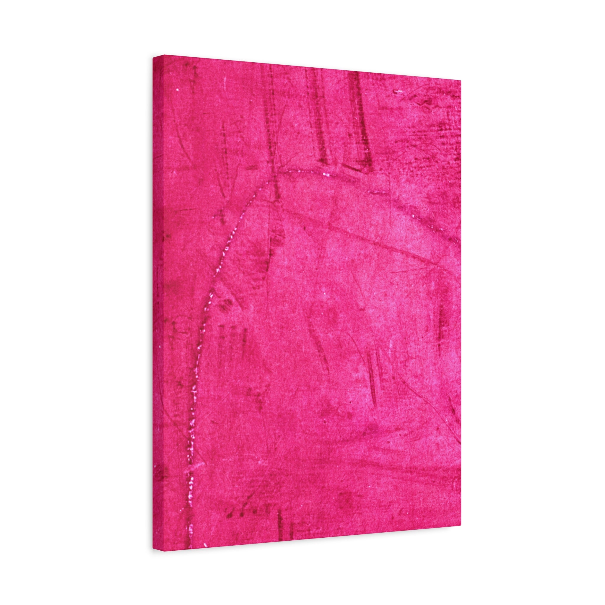 Vibrant Pink Stretched Canvas Art - 1.25" Matte Finish
