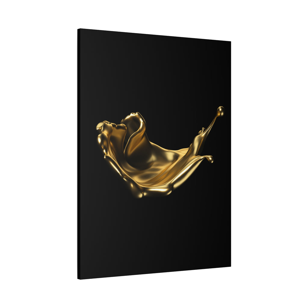 Golden Splash Art Canvas - Modern Black Decor for Stylish Homes