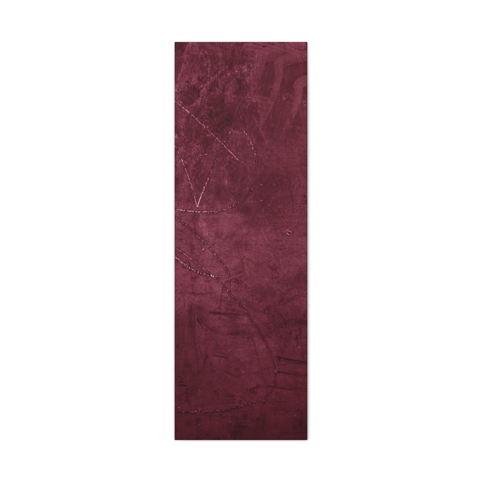 Modern Abstract Wall Art Canvas Print - Matte Burgundy Design