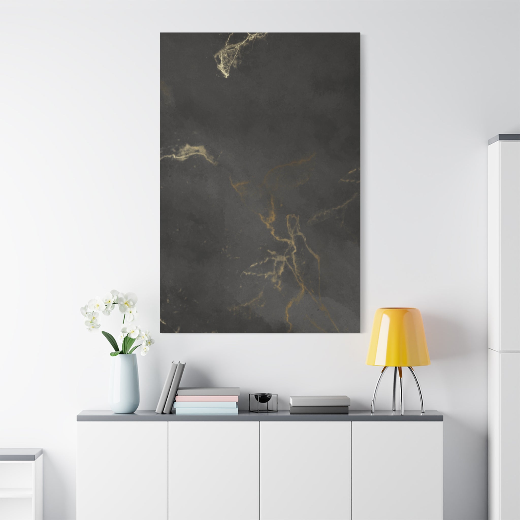 Modern Abstract Canvas Artwork - Stretched Matte Design 12"x 16"