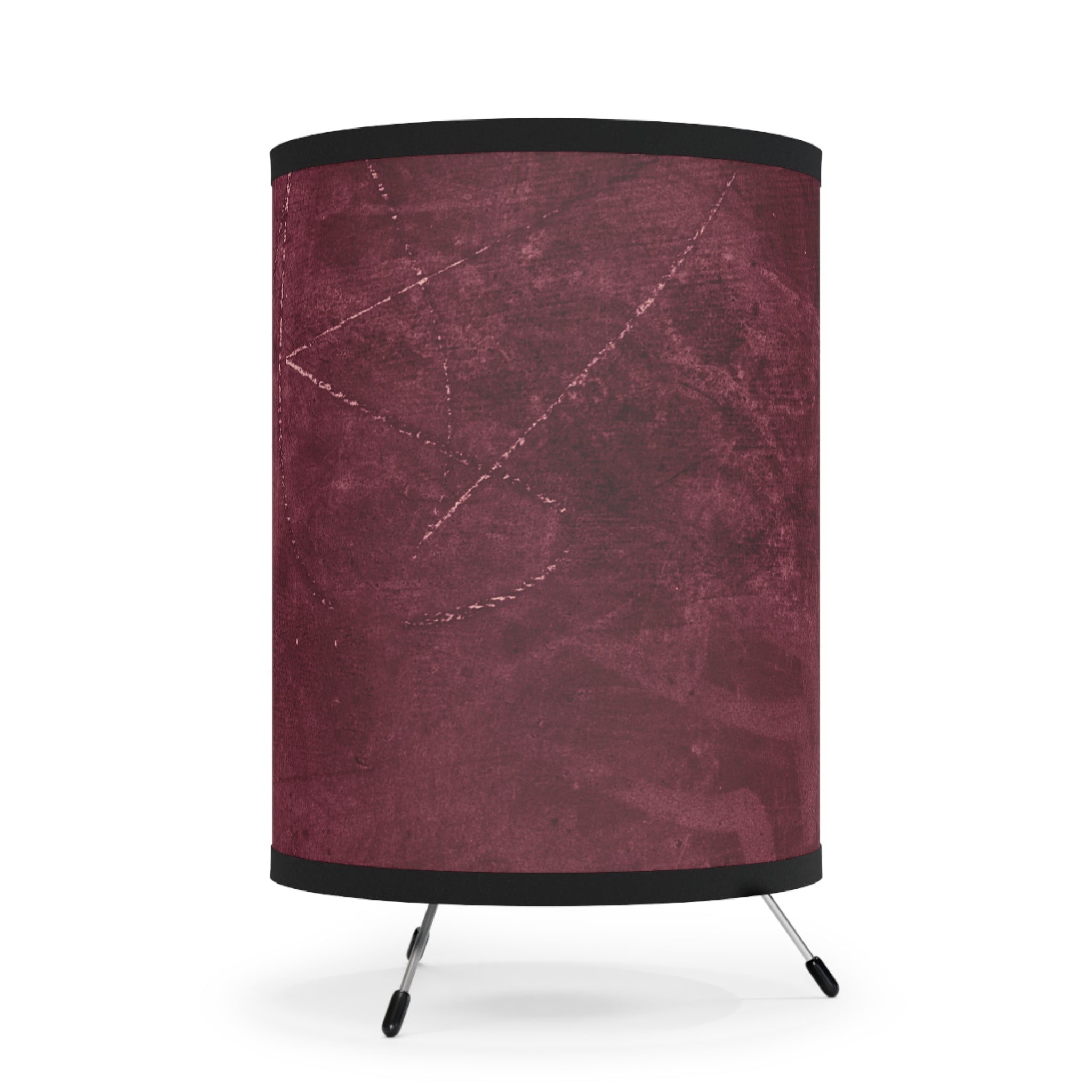 Red Grunge Texture Tripod Lamp – Industrial Accent Lighting with Distressed Crimson Design