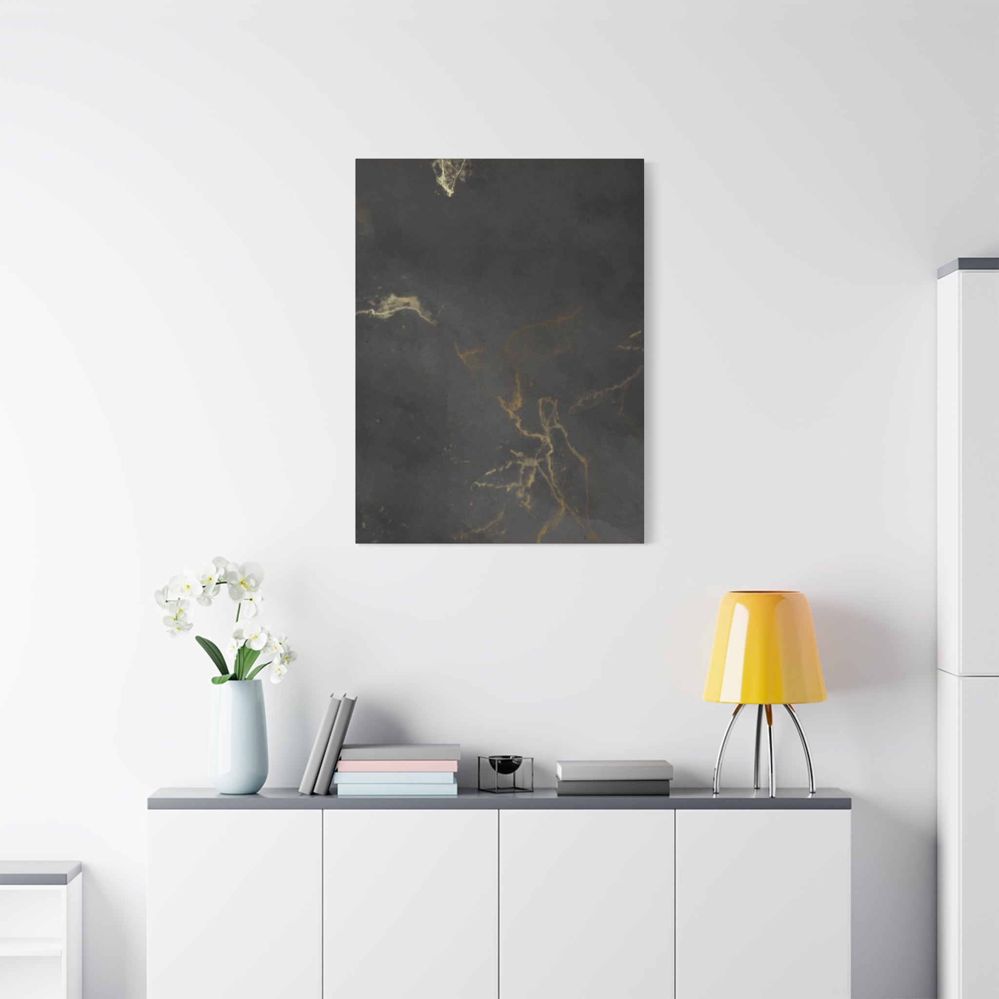 Modern Abstract Canvas Artwork - Stretched Matte Design 12"x 16"