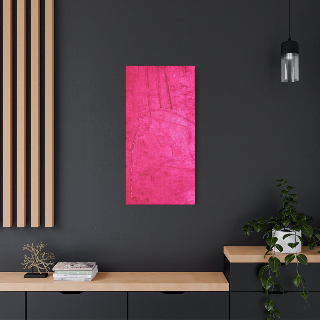 Vibrant Pink Stretched Canvas Art - 1.25" Matte Finish
