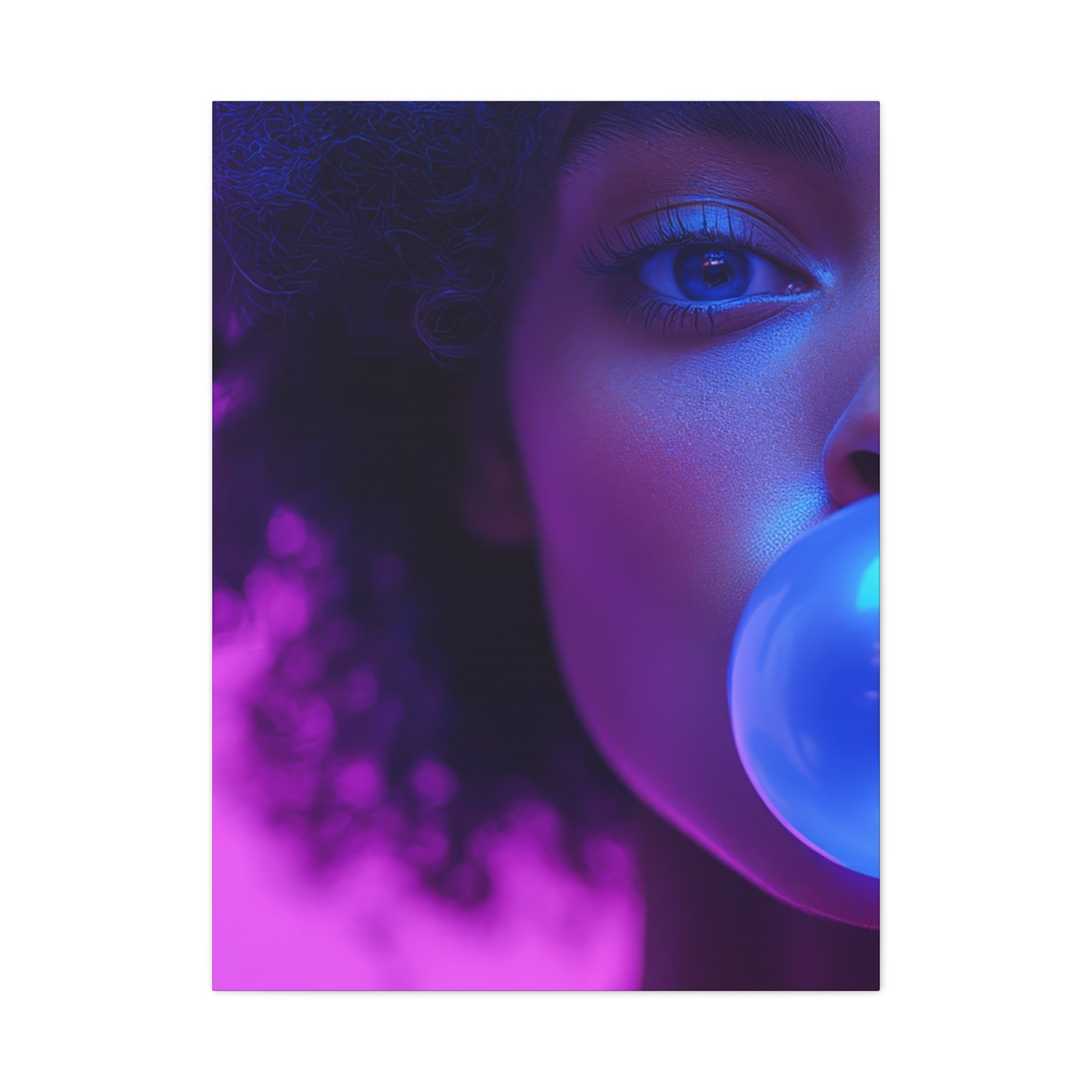 Colorful Bubblegum Canvas Art - Eye-Catching Stretched Wall Decor