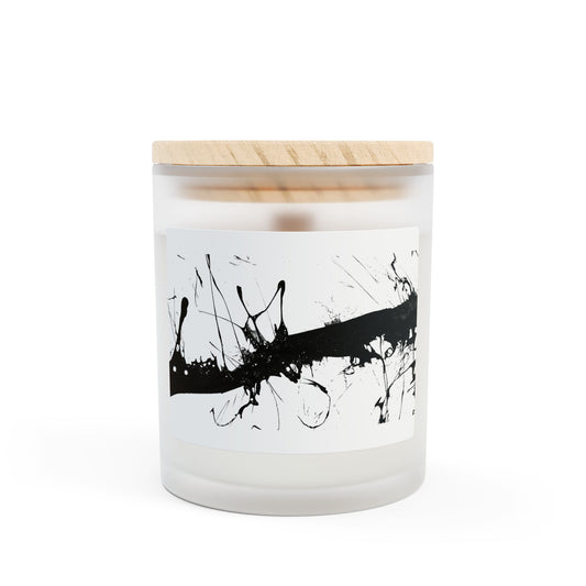 Elegant Abstract Frosted Glass Candle - 11oz Home Décor