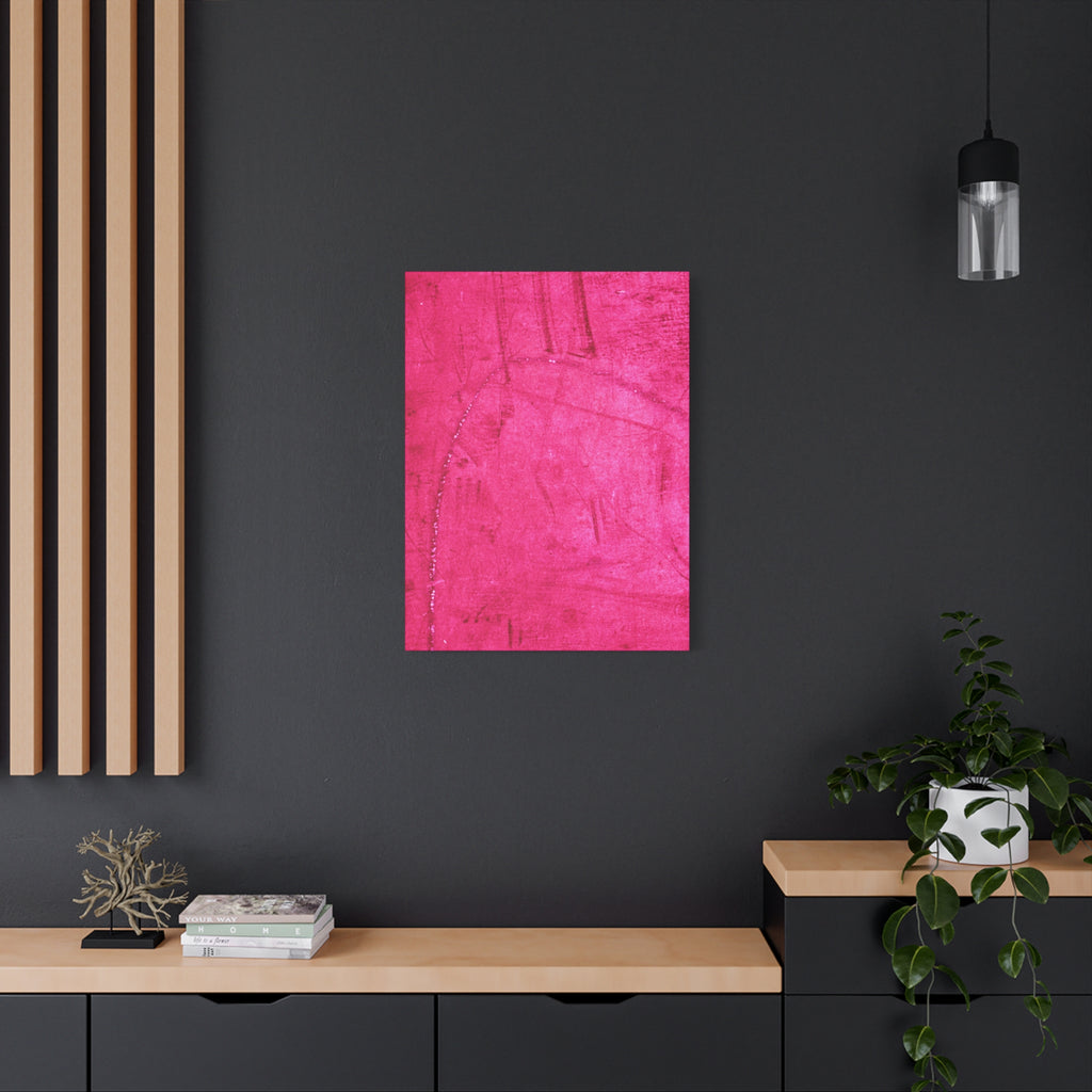 Vibrant Pink Stretched Canvas Art - 1.25" Matte Finish
