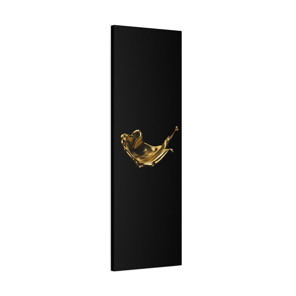 Golden Splash Art Canvas - Modern Black Decor for Stylish Homes