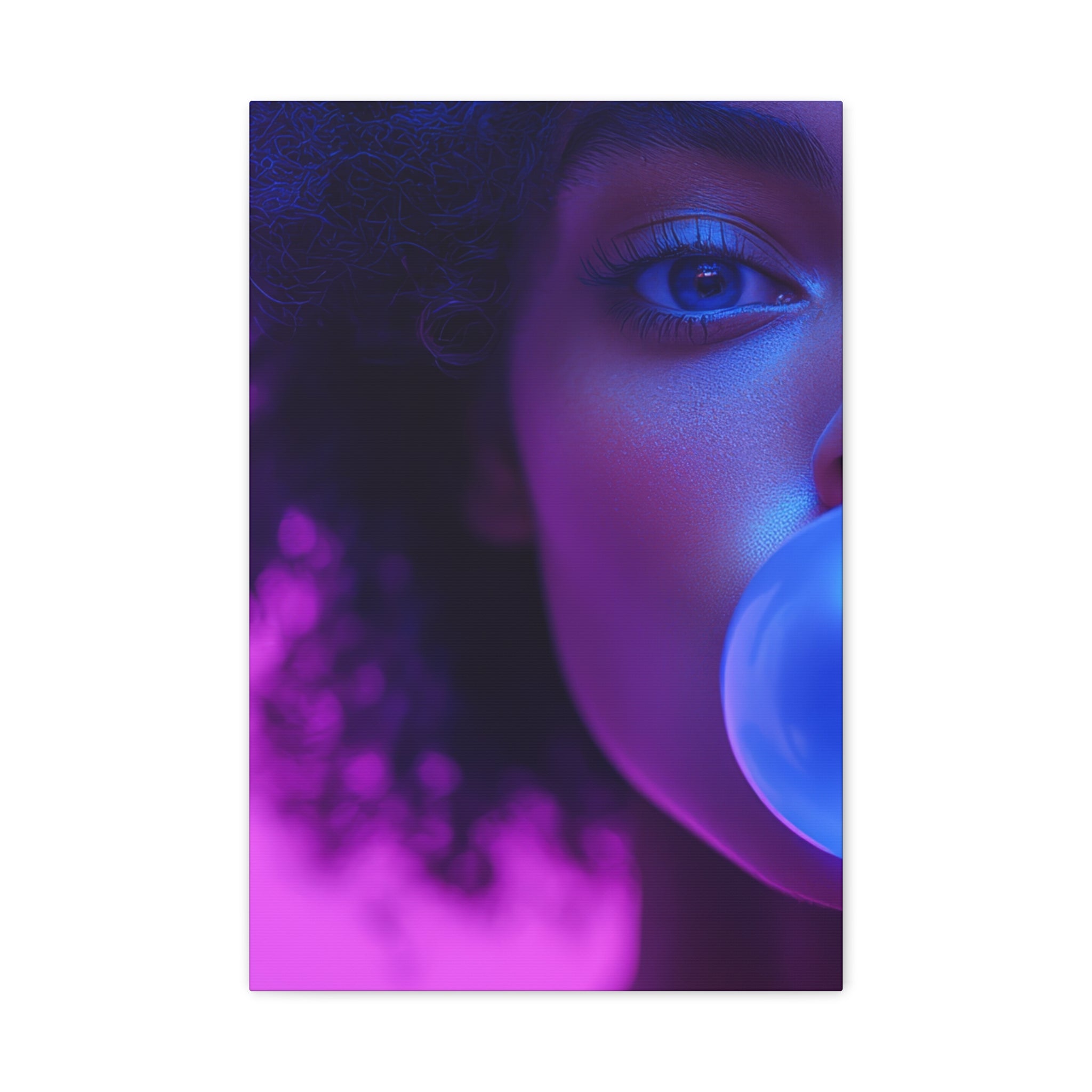 Colorful Bubblegum Canvas Art - Eye-Catching Stretched Wall Decor