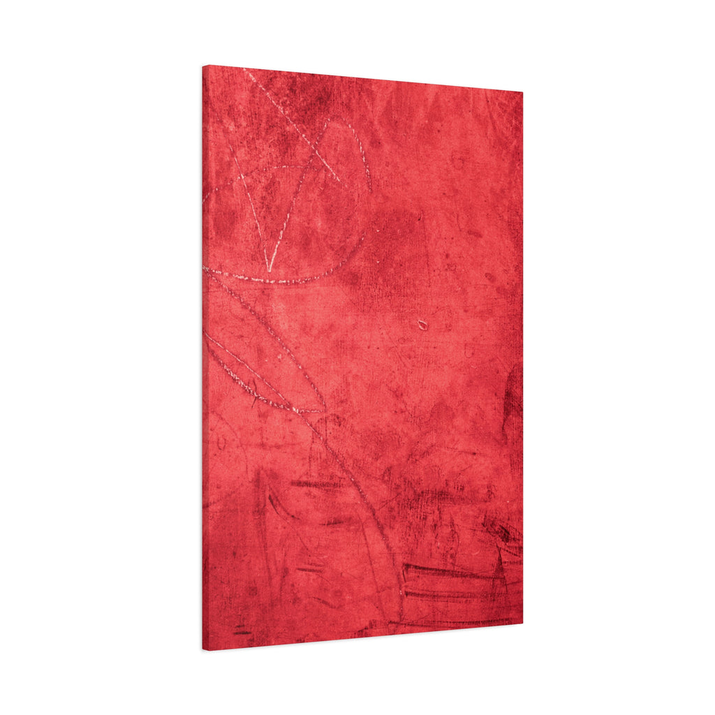 Red Grunge Texture Wall Art – Industrial Abstract Canvas Print with Scratched Surface for Bold Modern Spaces