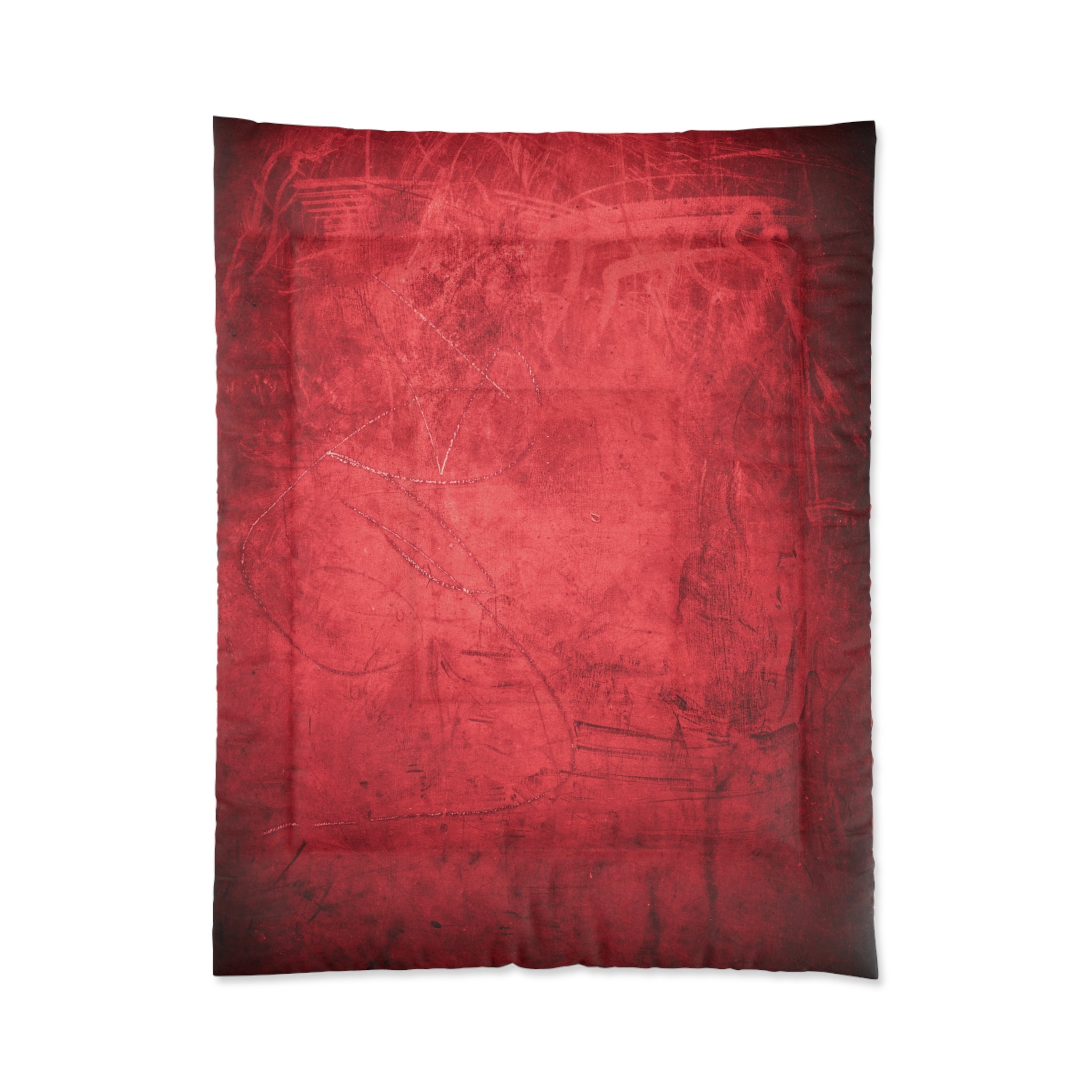 Luxurious Red Grunge Comforter – Bold Urban-Inspired Bedding for Modern Bedrooms