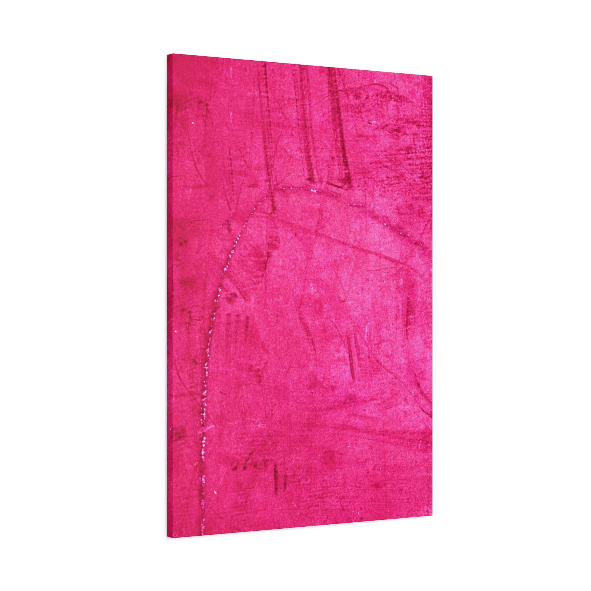 Vibrant Pink Stretched Canvas Art - 1.25" Matte Finish