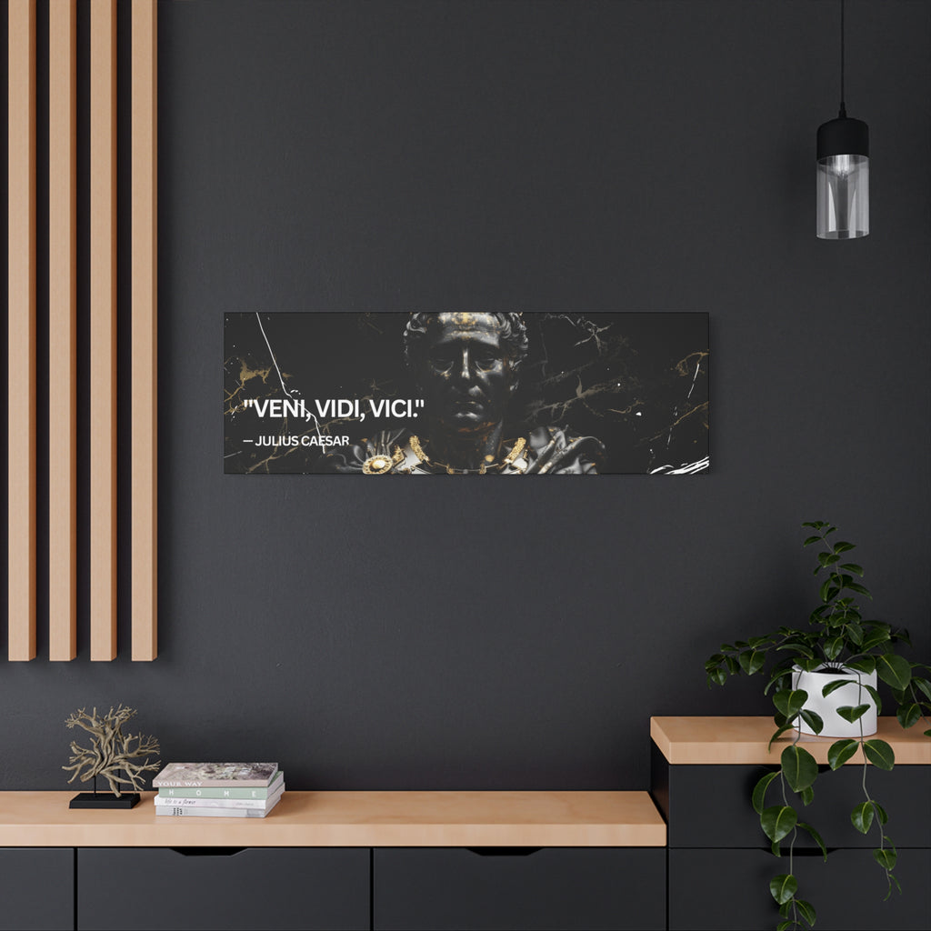 Inspirational Canvas Wall Art – "VENI, VIDI, VICI!" – Julius Caesar Quote