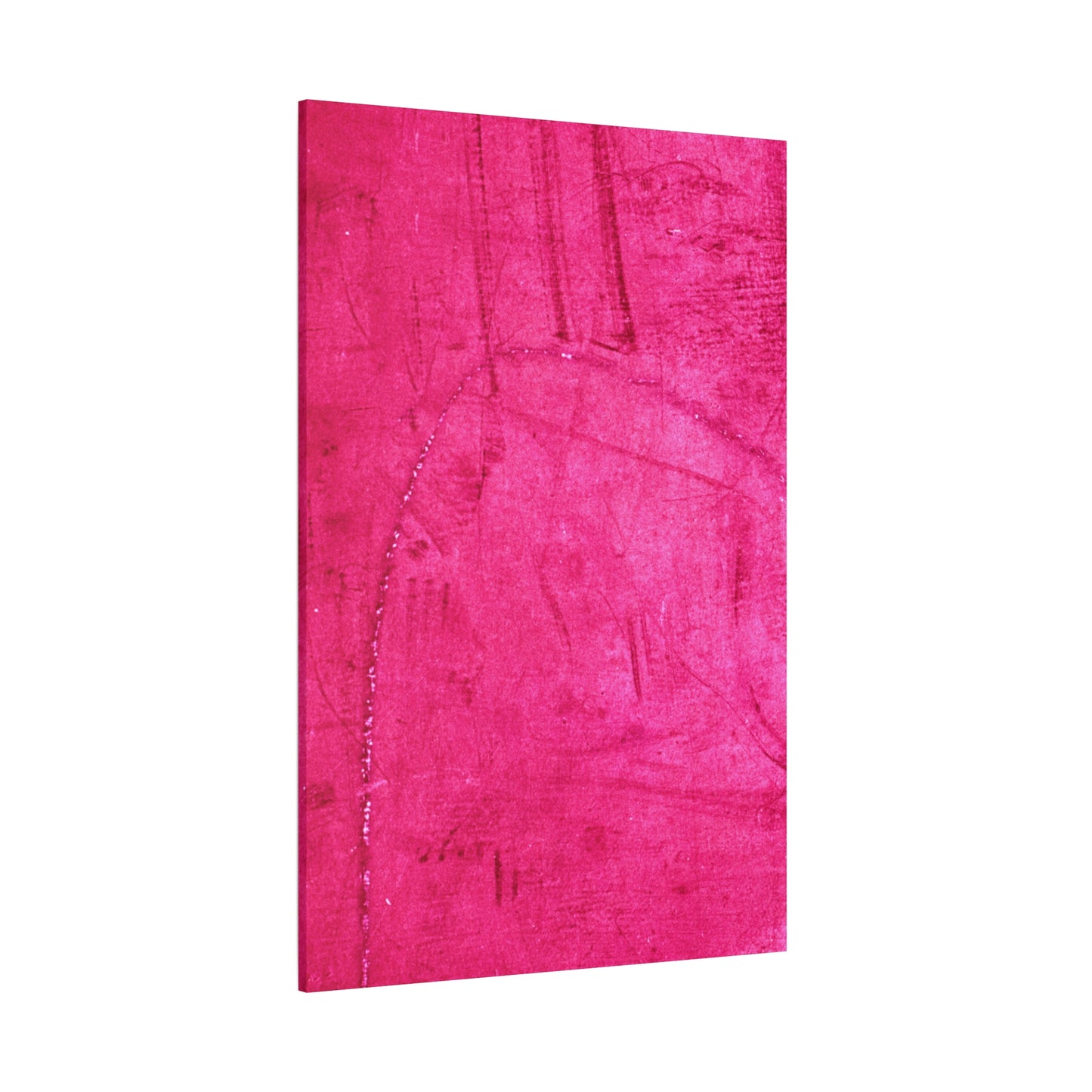 Vibrant Pink Stretched Canvas Art - 1.25" Matte Finish