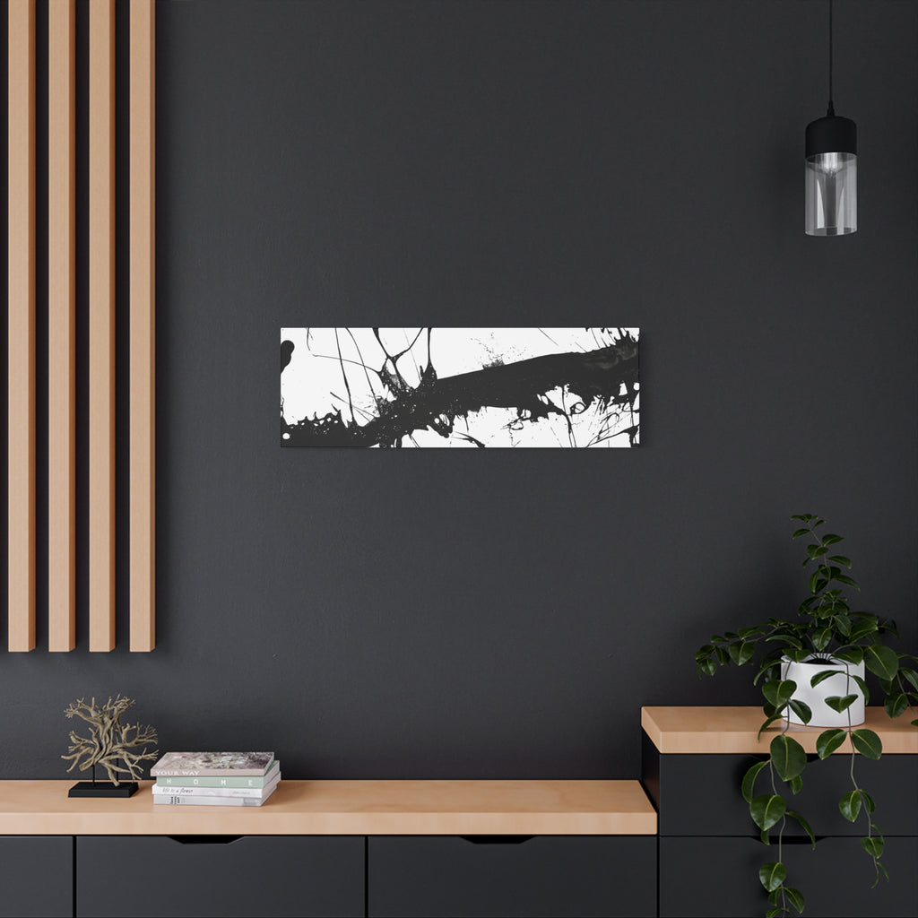 Contemporary Black Splash Art Canvas Wall Decor