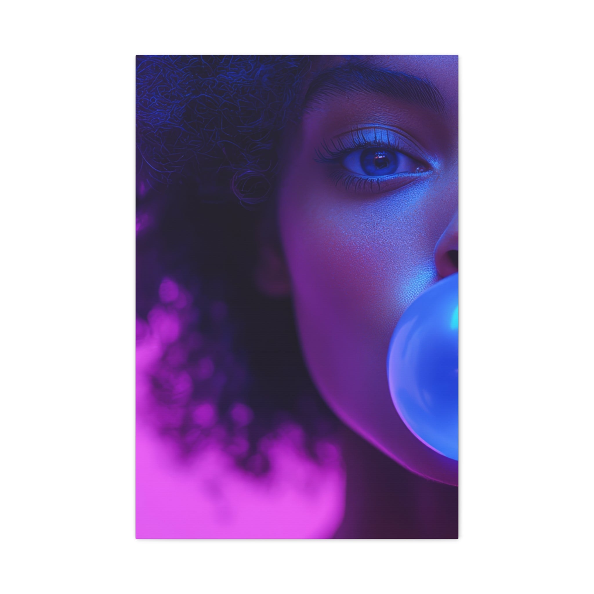 Colorful Bubblegum Canvas Art - Eye-Catching Stretched Wall Decor