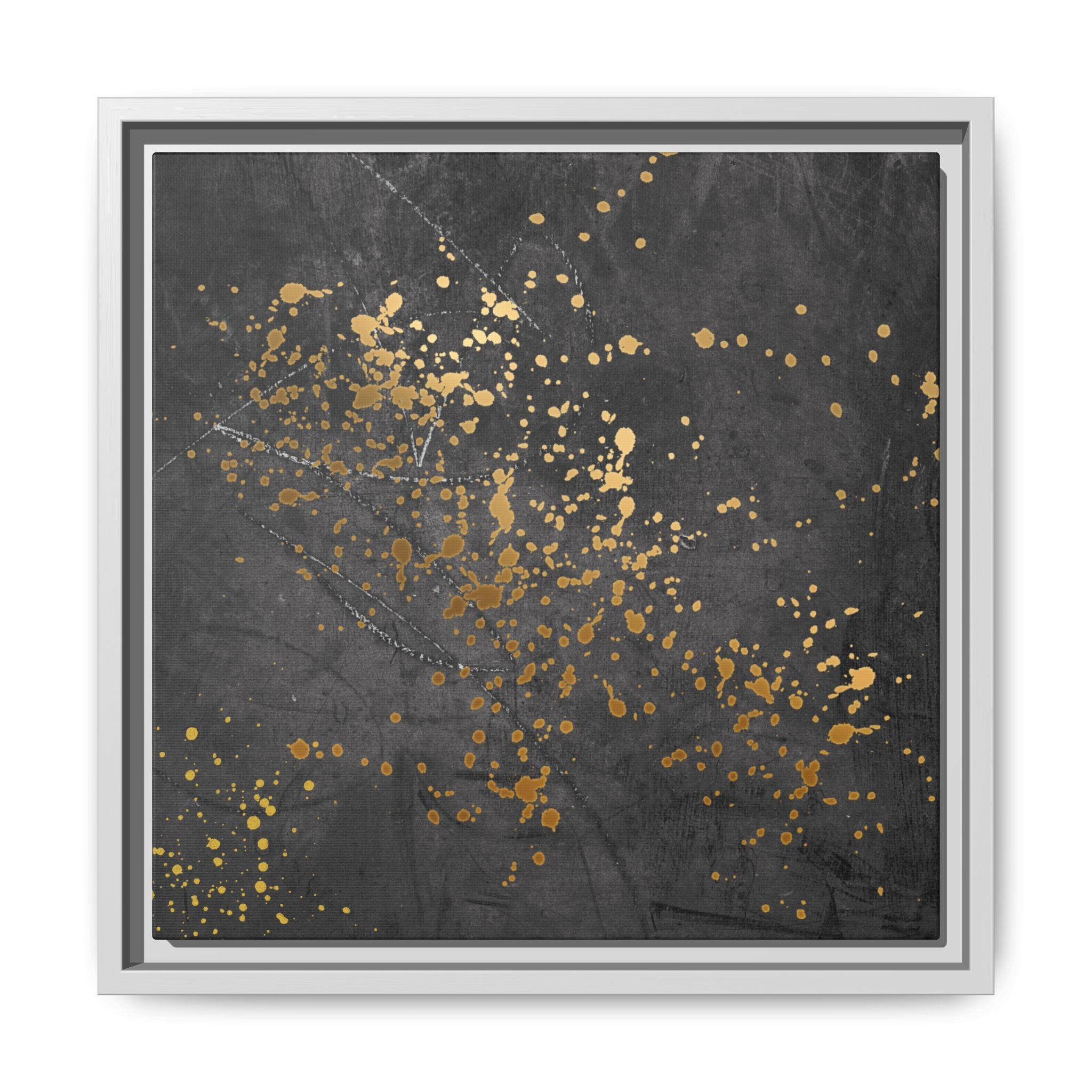 Elegant Gold Splash Canvas Art | Modern Home Decor, Wall Art, Framed Artwork, Living Room Accent, Gift Idea