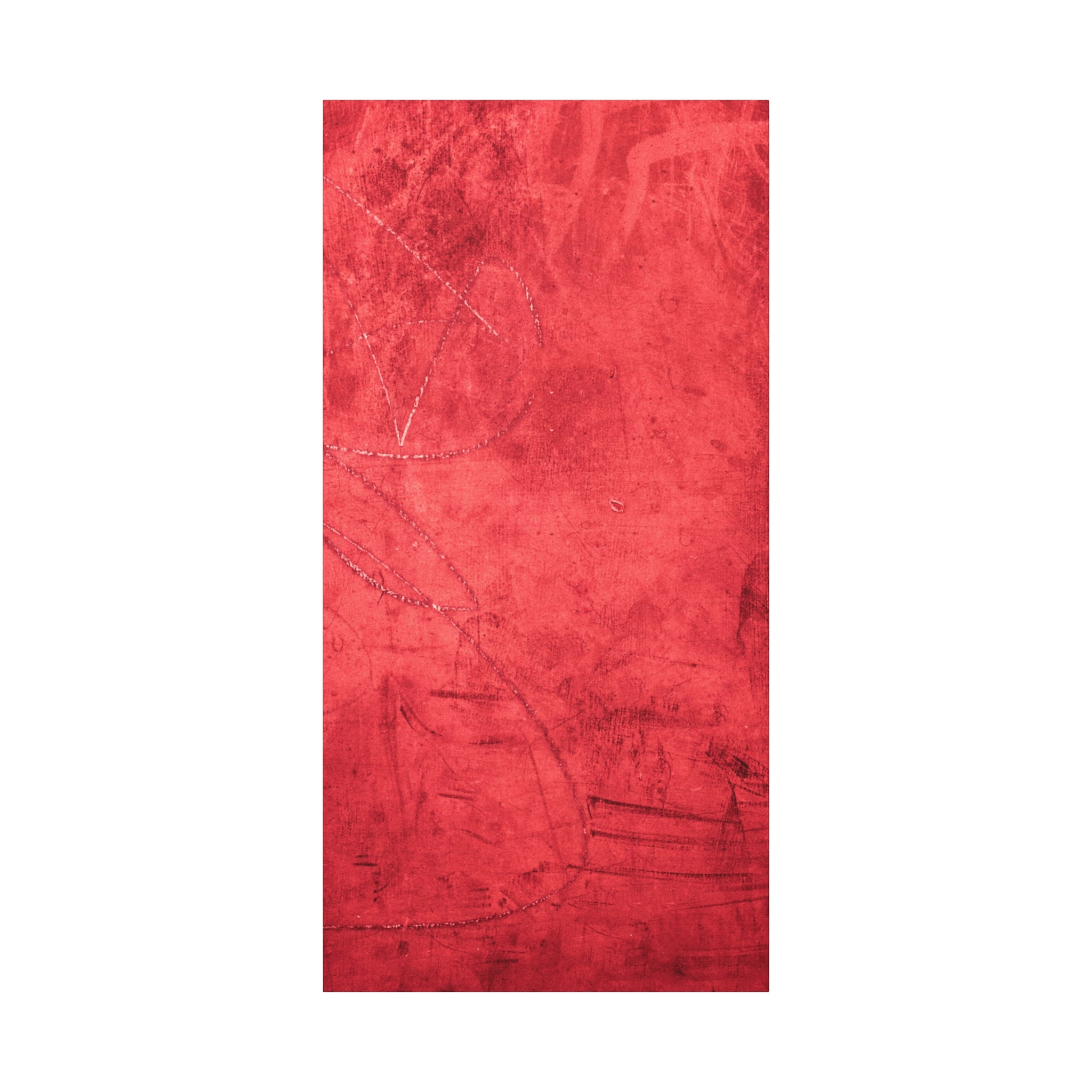 Red Grunge Texture Wall Art – Industrial Abstract Canvas Print with Scratched Surface for Bold Modern Spaces