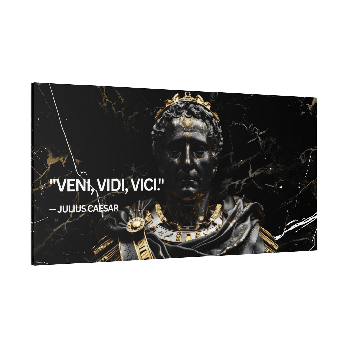 Inspirational Canvas Wall Art – "VENI, VIDI, VICI!" – Julius Caesar Quote