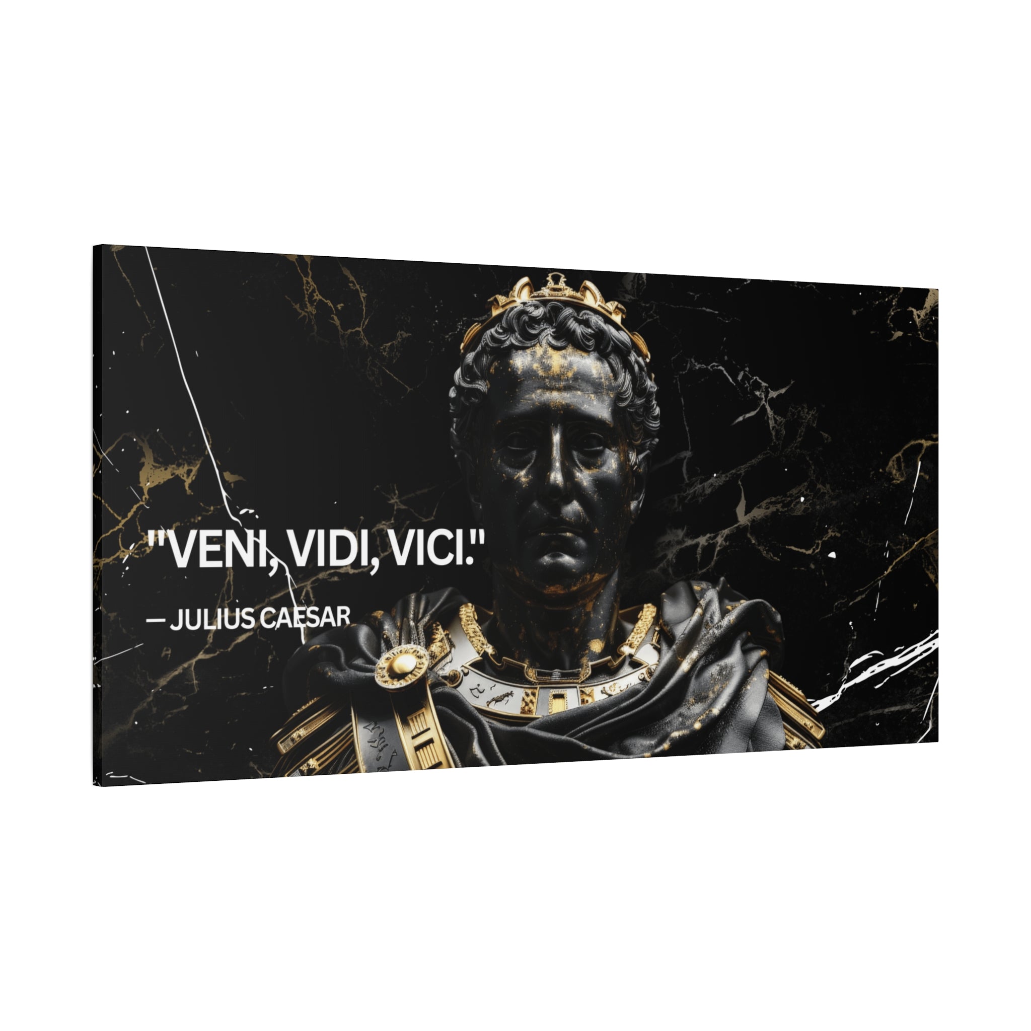 Inspirational Canvas Wall Art – "VENI, VIDI, VICI!" – Julius Caesar Quote