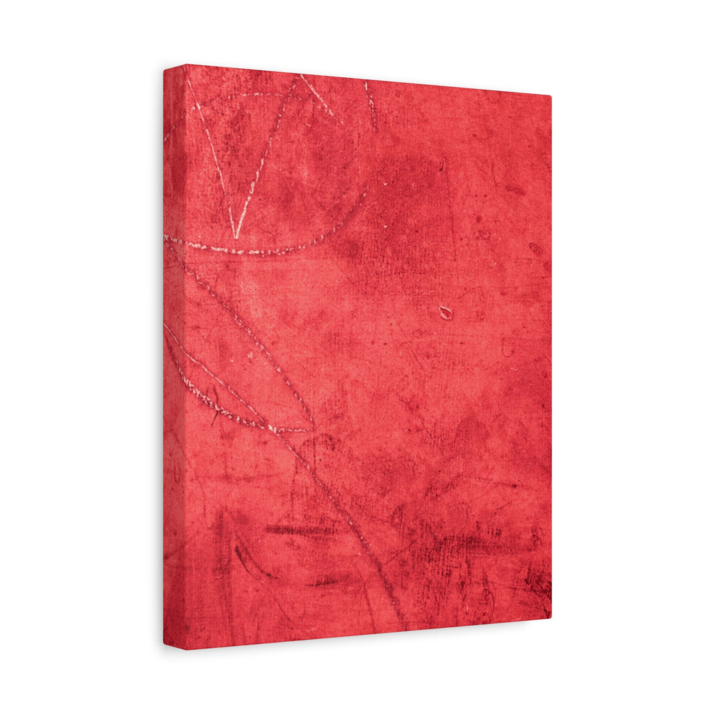 Red Grunge Texture Wall Art – Industrial Abstract Canvas Print with Scratched Surface for Bold Modern Spaces