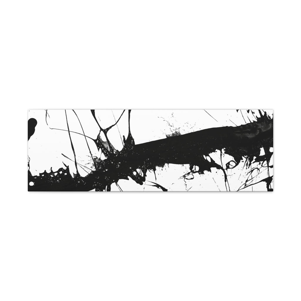 Contemporary Black Splash Art Canvas Wall Decor
