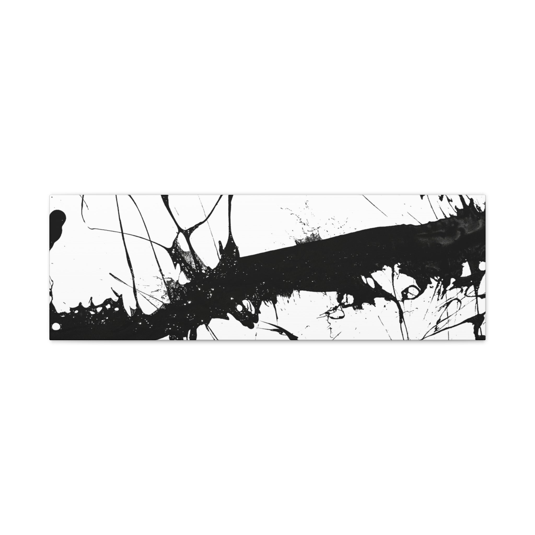 Contemporary Black Splash Art Canvas Wall Decor