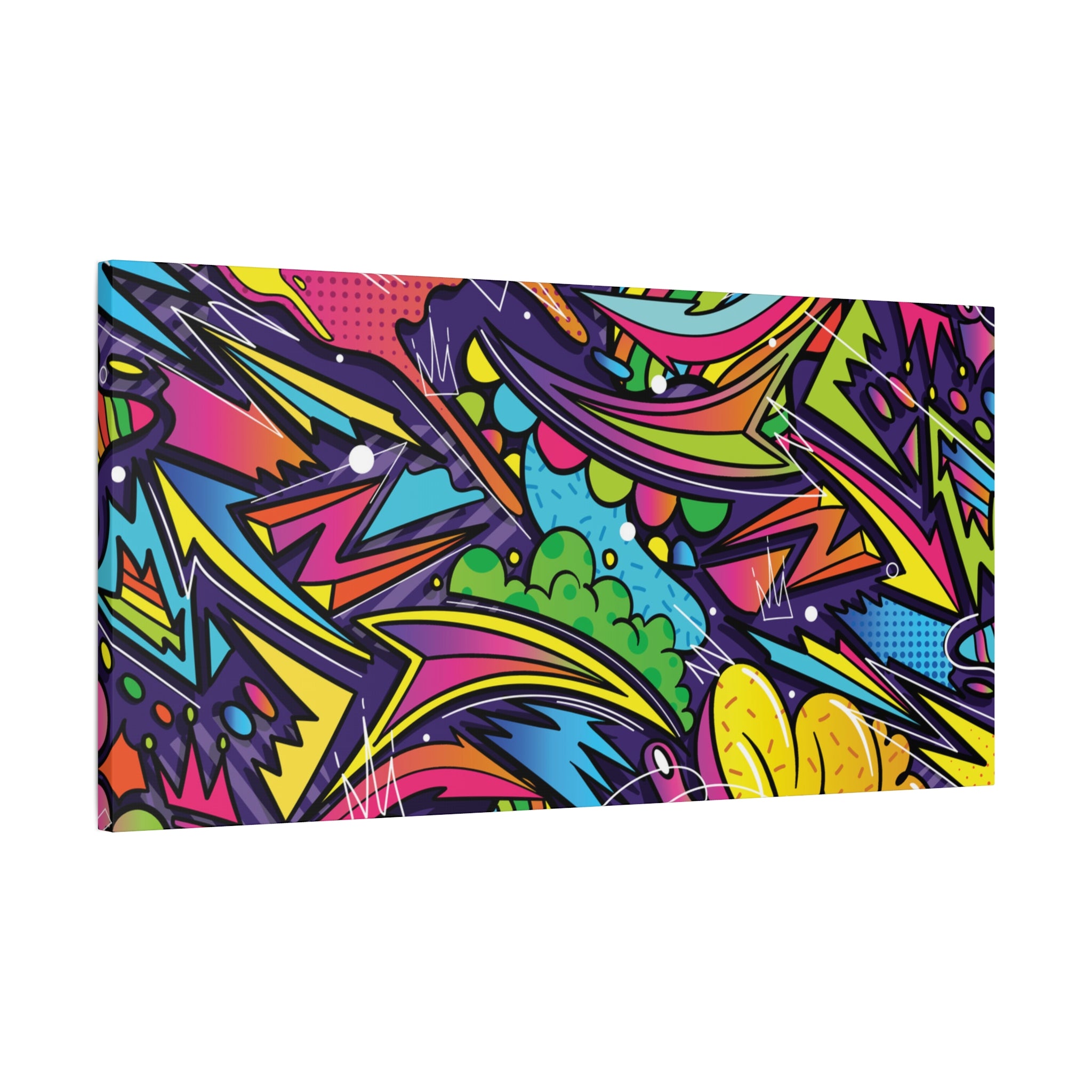 Graffiti Doodle Art Wall Print – Vibrant Urban Pop Abstract Canvas for Creative and Youthful Spaces