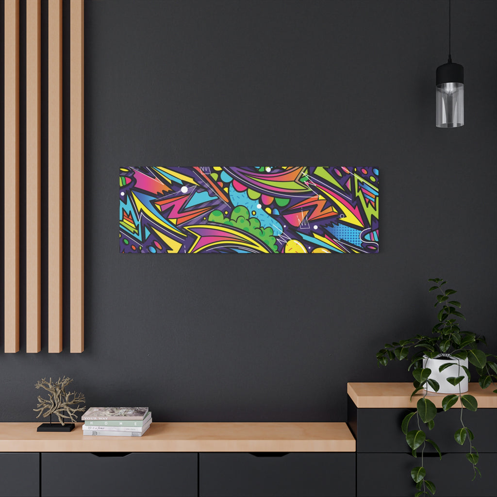Graffiti Doodle Art Wall Print – Vibrant Urban Pop Abstract Canvas for Creative and Youthful Spaces