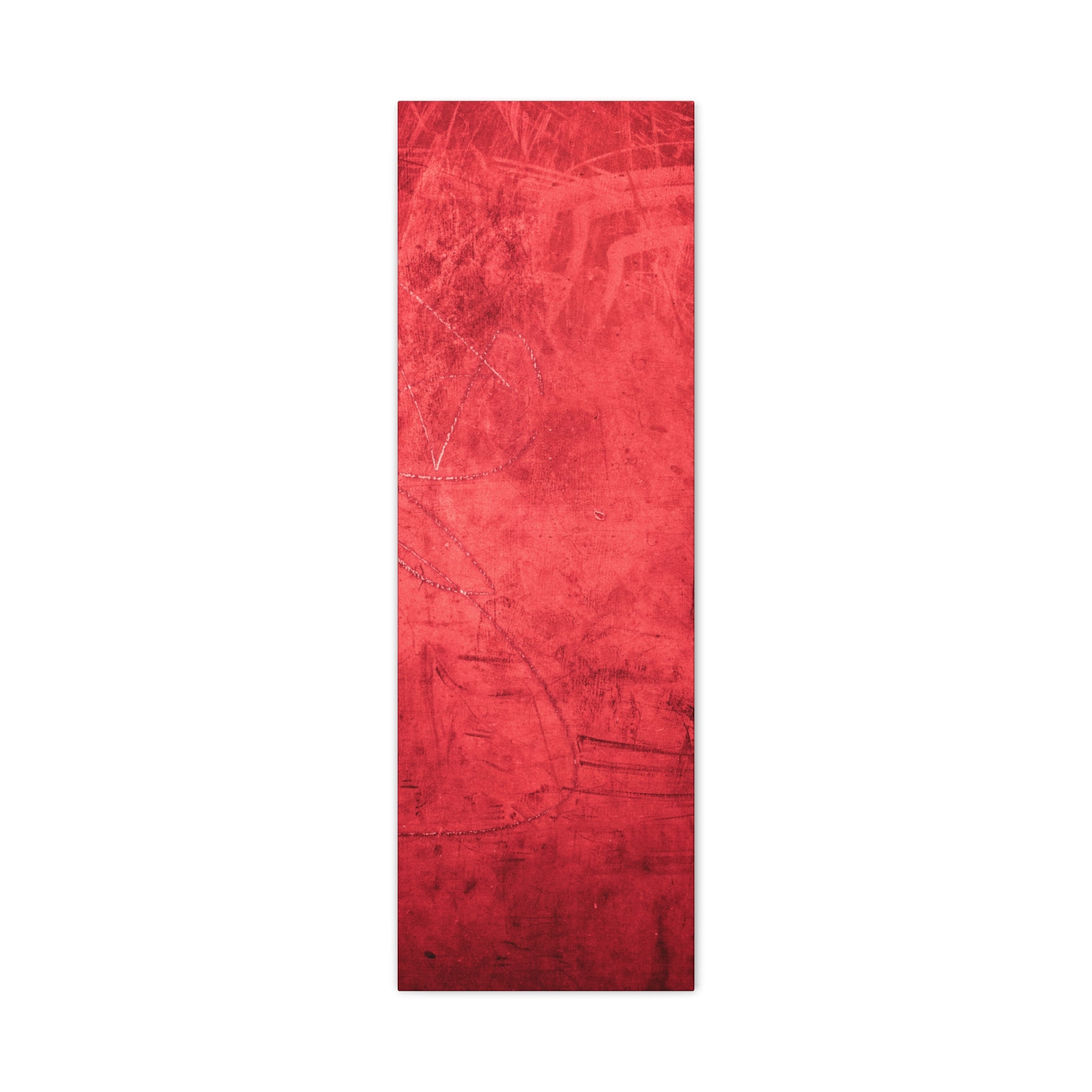 Red Grunge Texture Wall Art – Industrial Abstract Canvas Print with Scratched Surface for Bold Modern Spaces