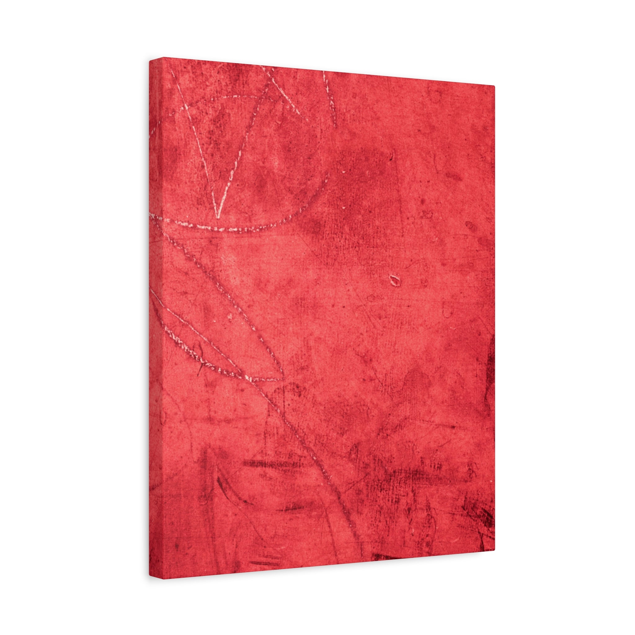 Red Grunge Texture Wall Art – Industrial Abstract Canvas Print with Scratched Surface for Bold Modern Spaces