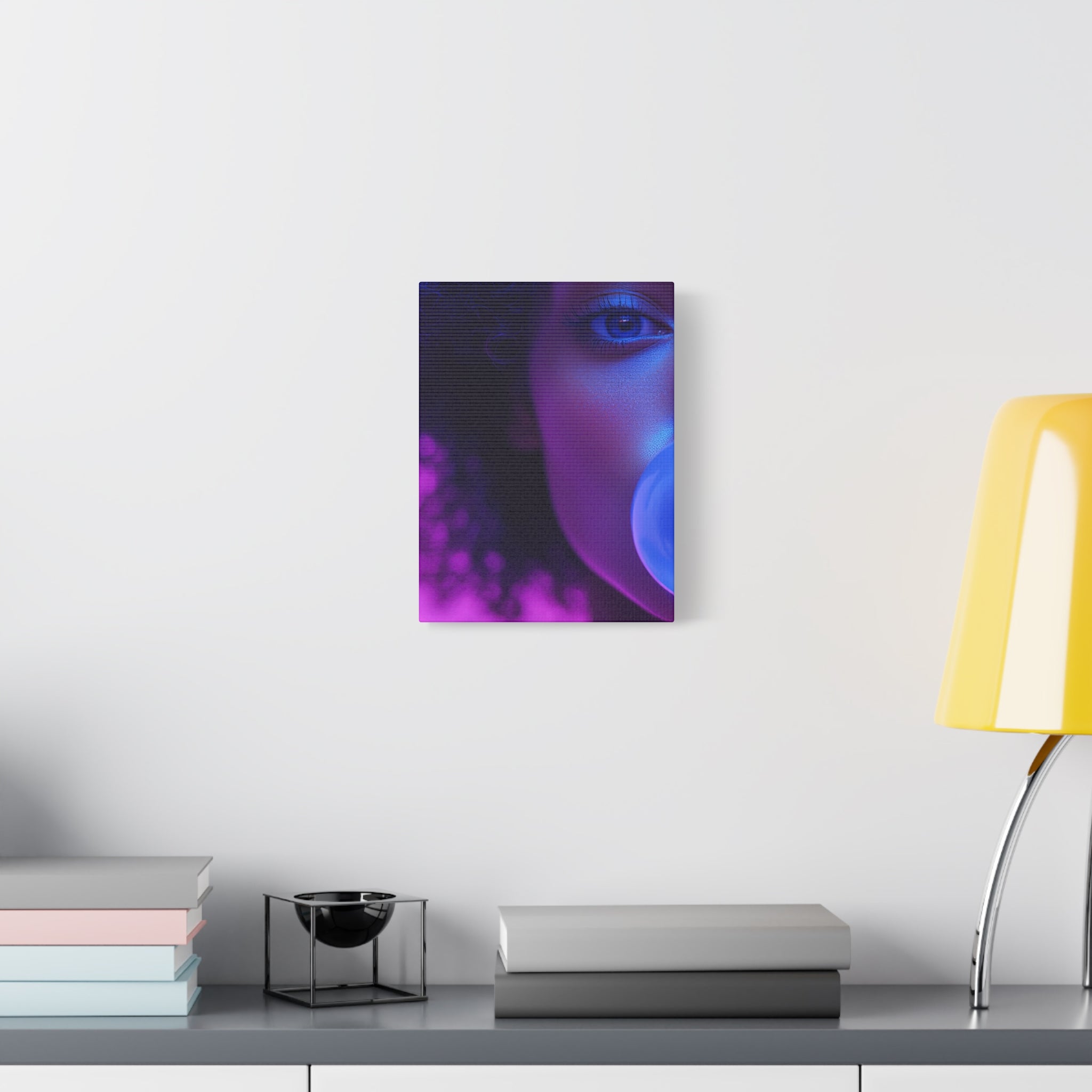 Colorful Bubblegum Canvas Art - Eye-Catching Stretched Wall Decor