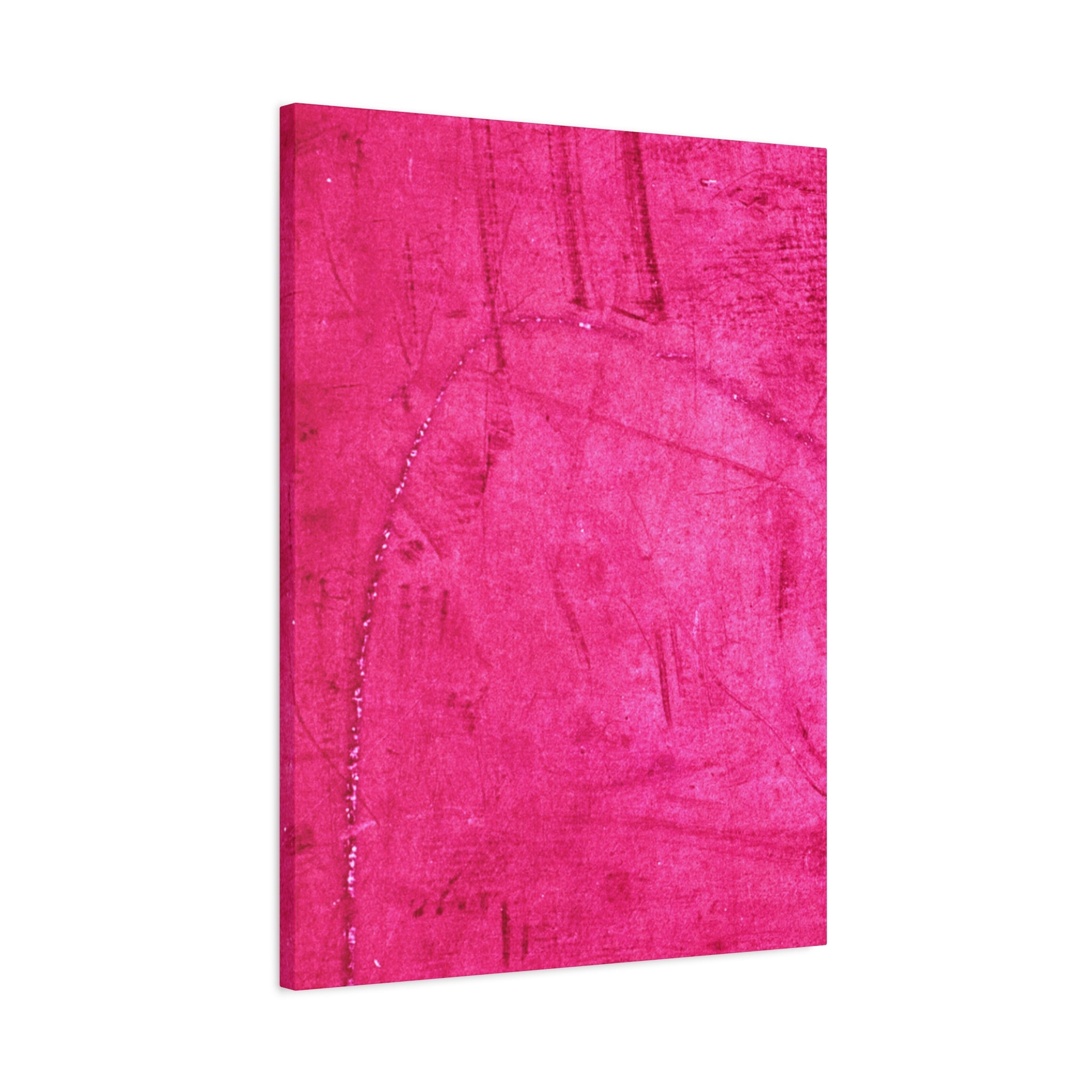 Vibrant Pink Stretched Canvas Art - 1.25" Matte Finish