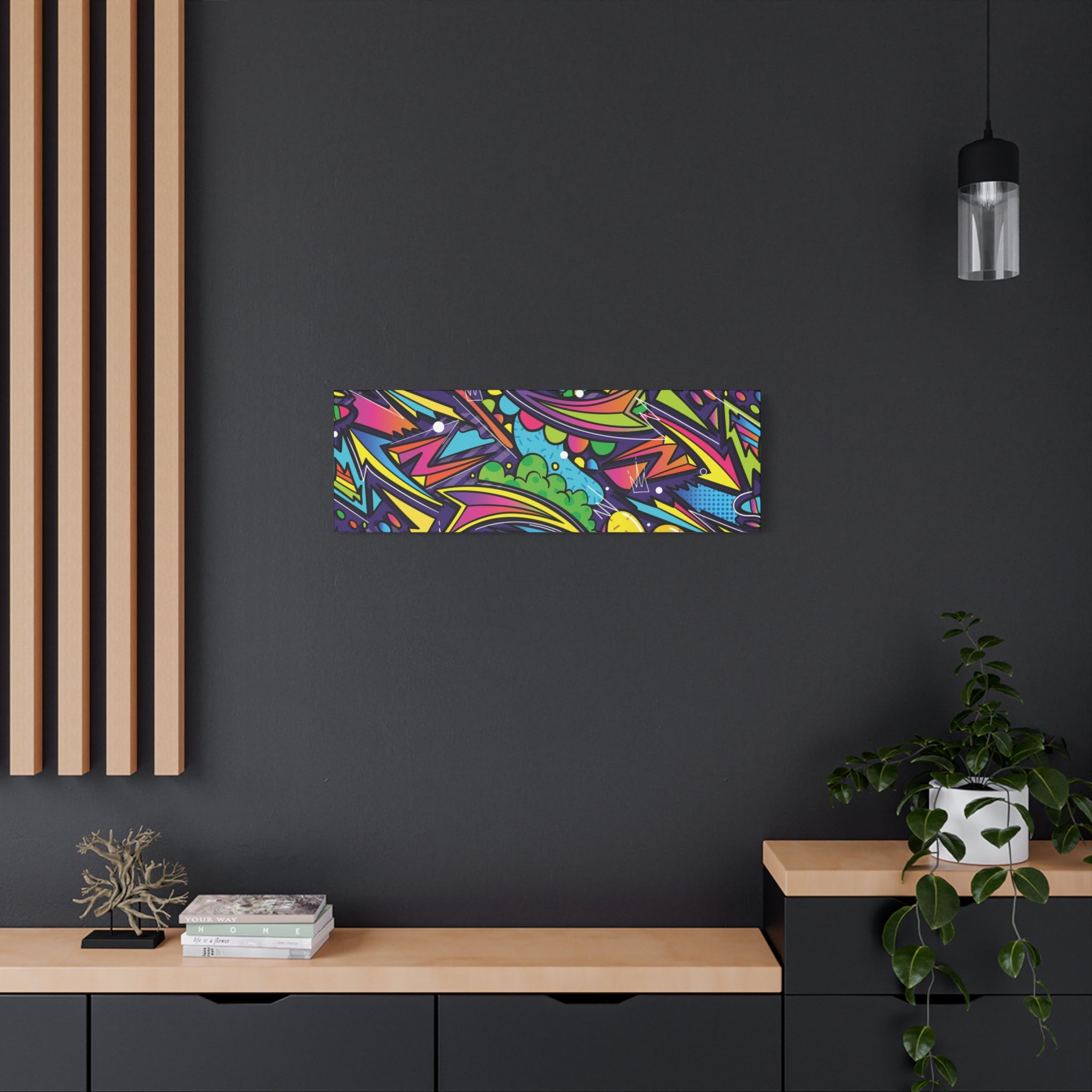 Graffiti Doodle Art Wall Print – Vibrant Urban Pop Abstract Canvas for Creative and Youthful Spaces