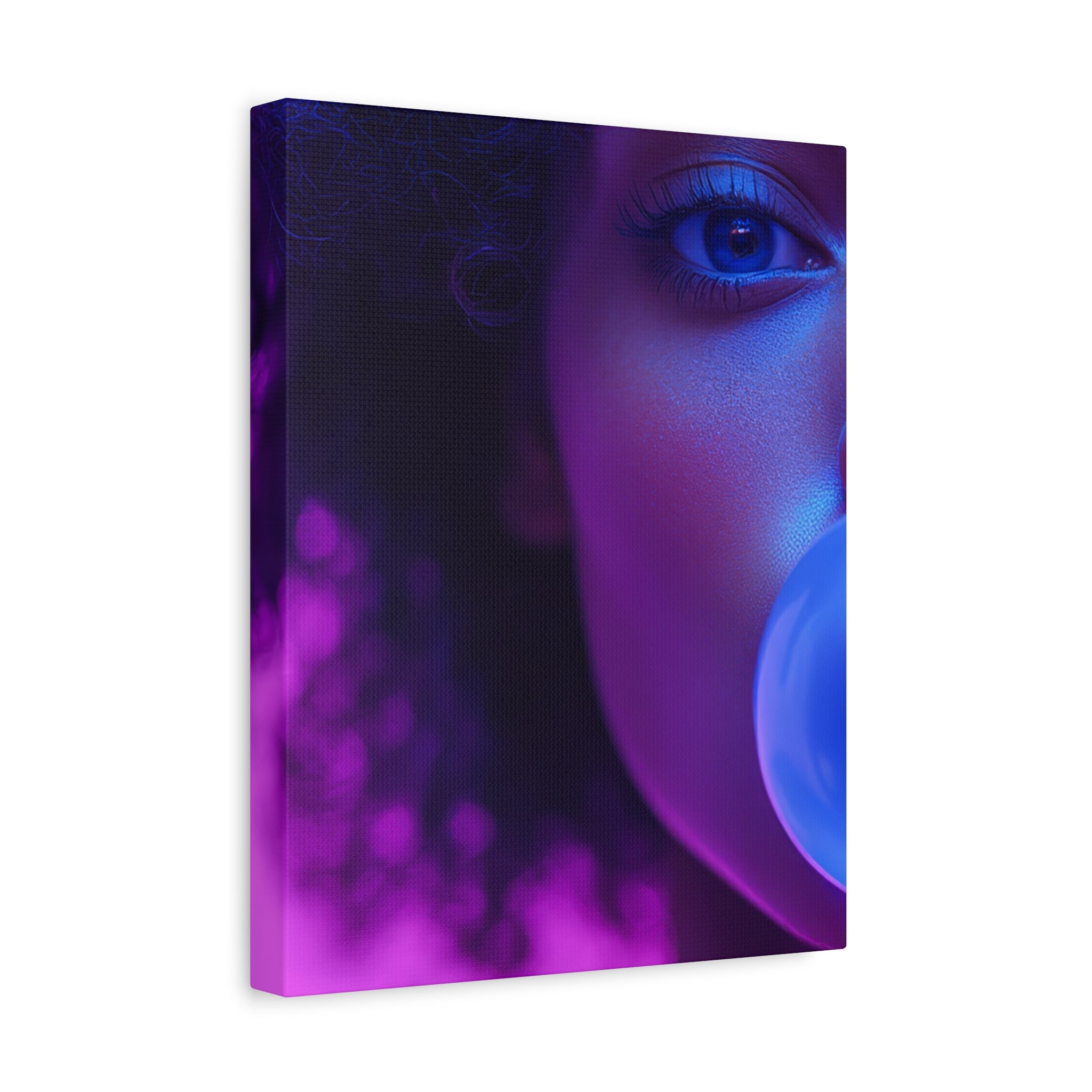 Colorful Bubblegum Canvas Art - Eye-Catching Stretched Wall Decor