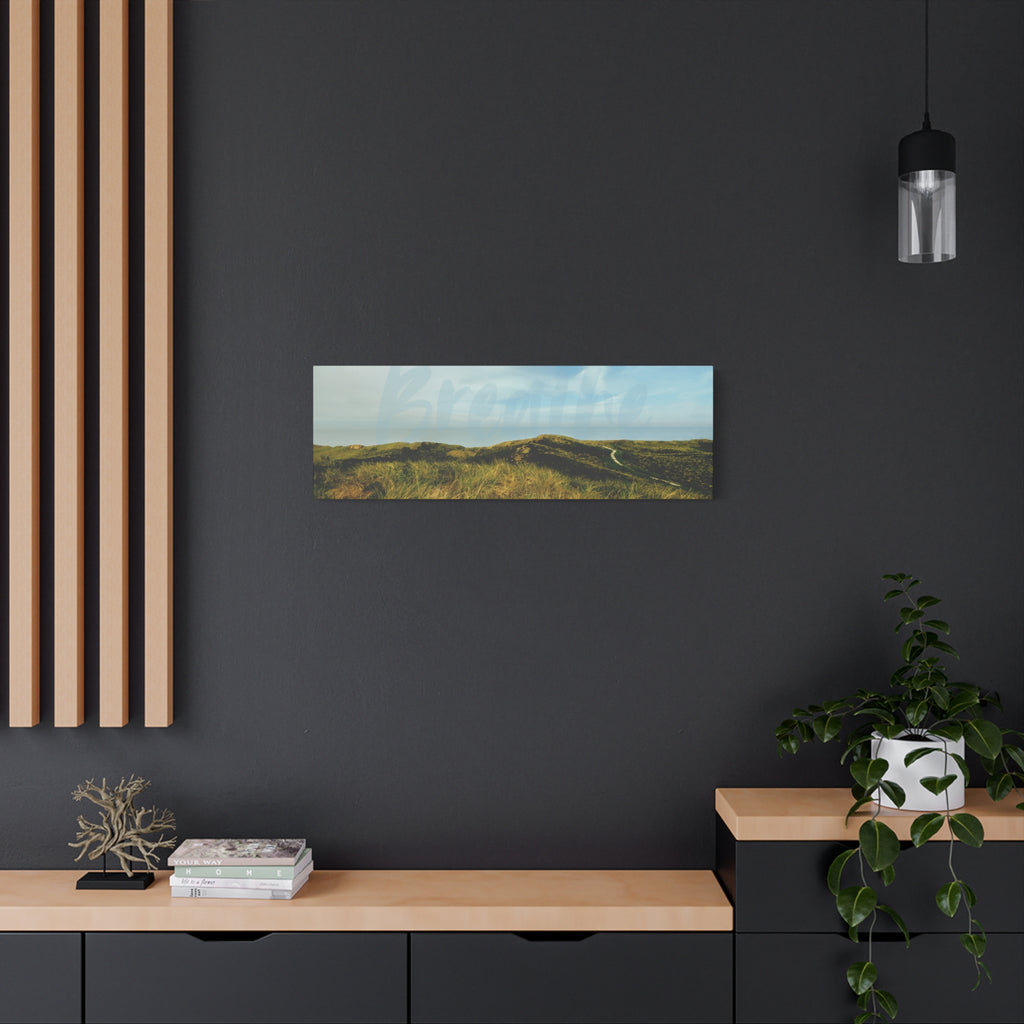 Breathe Motivational Landscape Wall Art – Tranquil Nature Canvas Print for Mindfulness, Meditation, and Home Décor