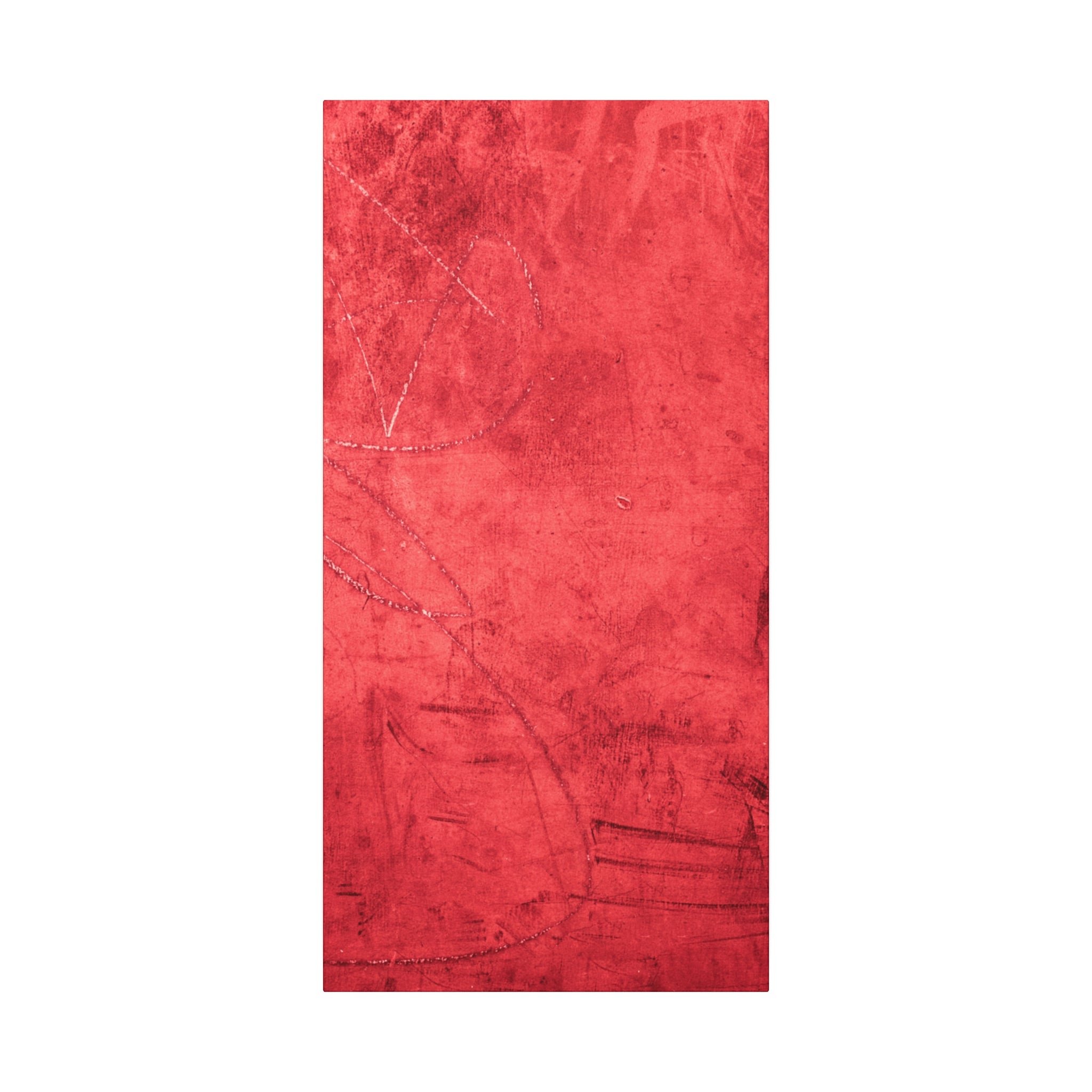 Red Grunge Texture Wall Art – Industrial Abstract Canvas Print with Scratched Surface for Bold Modern Spaces