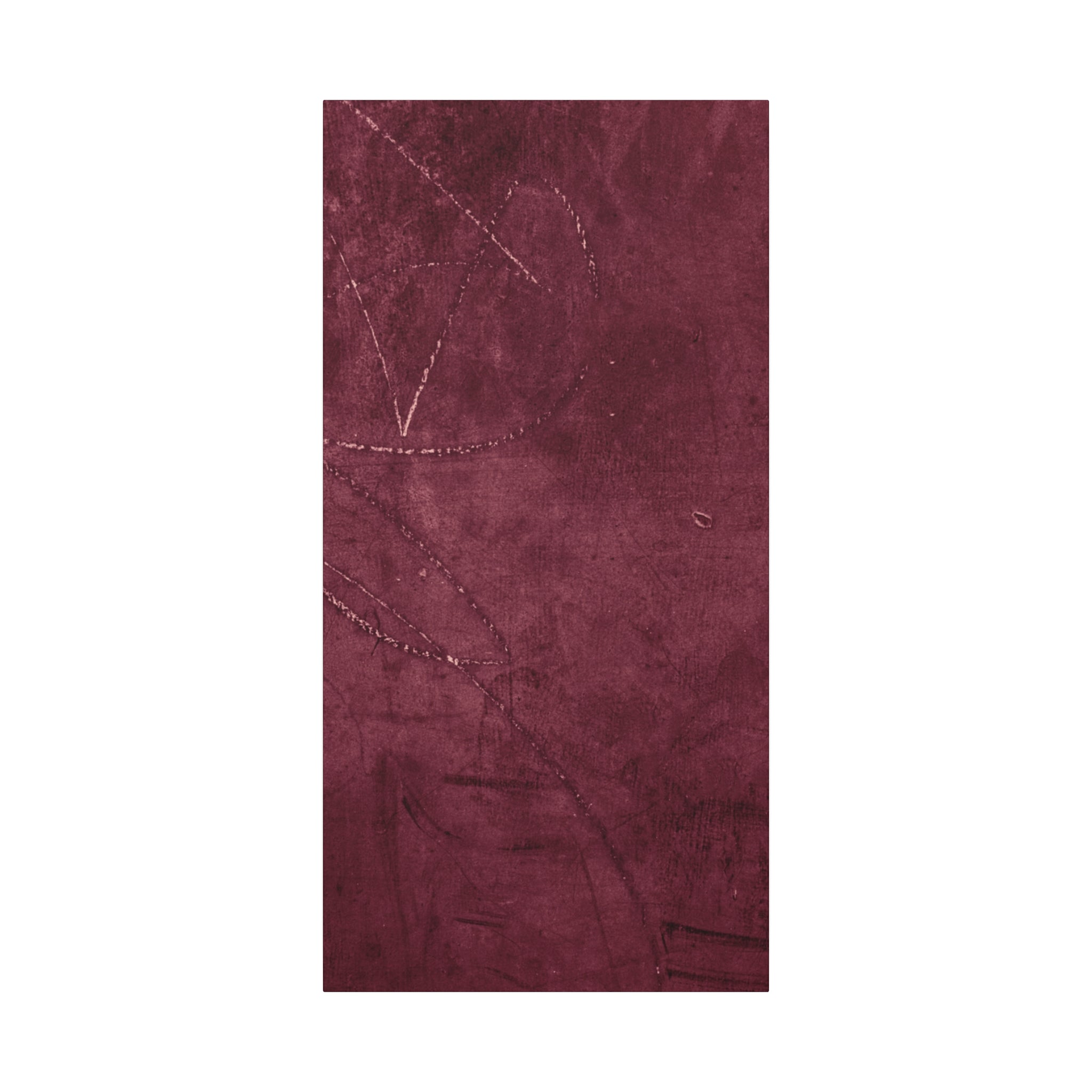 Modern Abstract Wall Art Canvas Print - Matte Burgundy Design