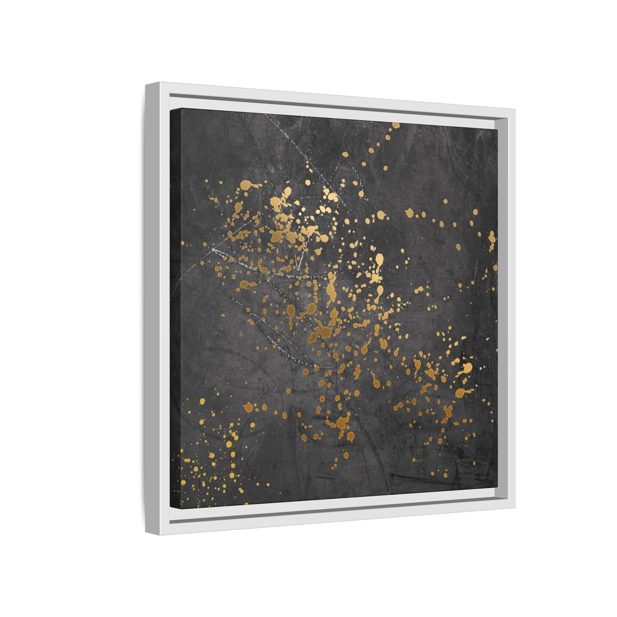 Elegant Gold Splash Canvas Art | Modern Home Decor, Wall Art, Framed Artwork, Living Room Accent, Gift Idea