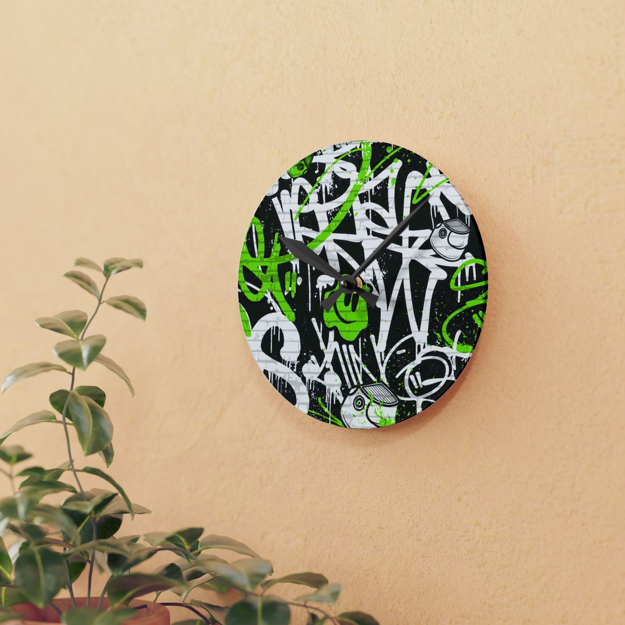 Graffiti Wall Clock