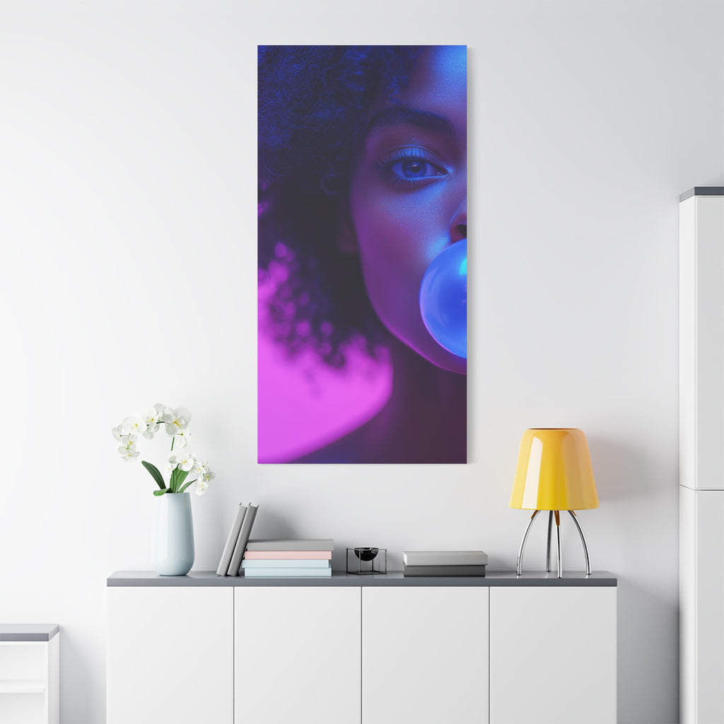 Colorful Bubblegum Canvas Art - Eye-Catching Stretched Wall Decor