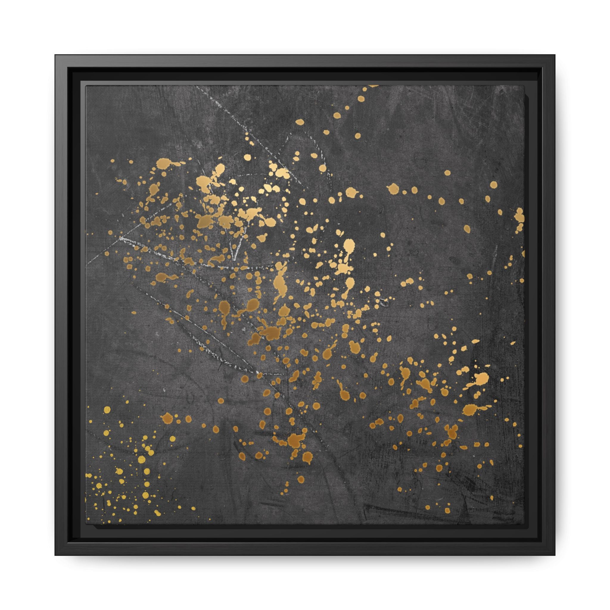 Elegant Gold Splash Canvas Art | Modern Home Decor, Wall Art, Framed Artwork, Living Room Accent, Gift Idea