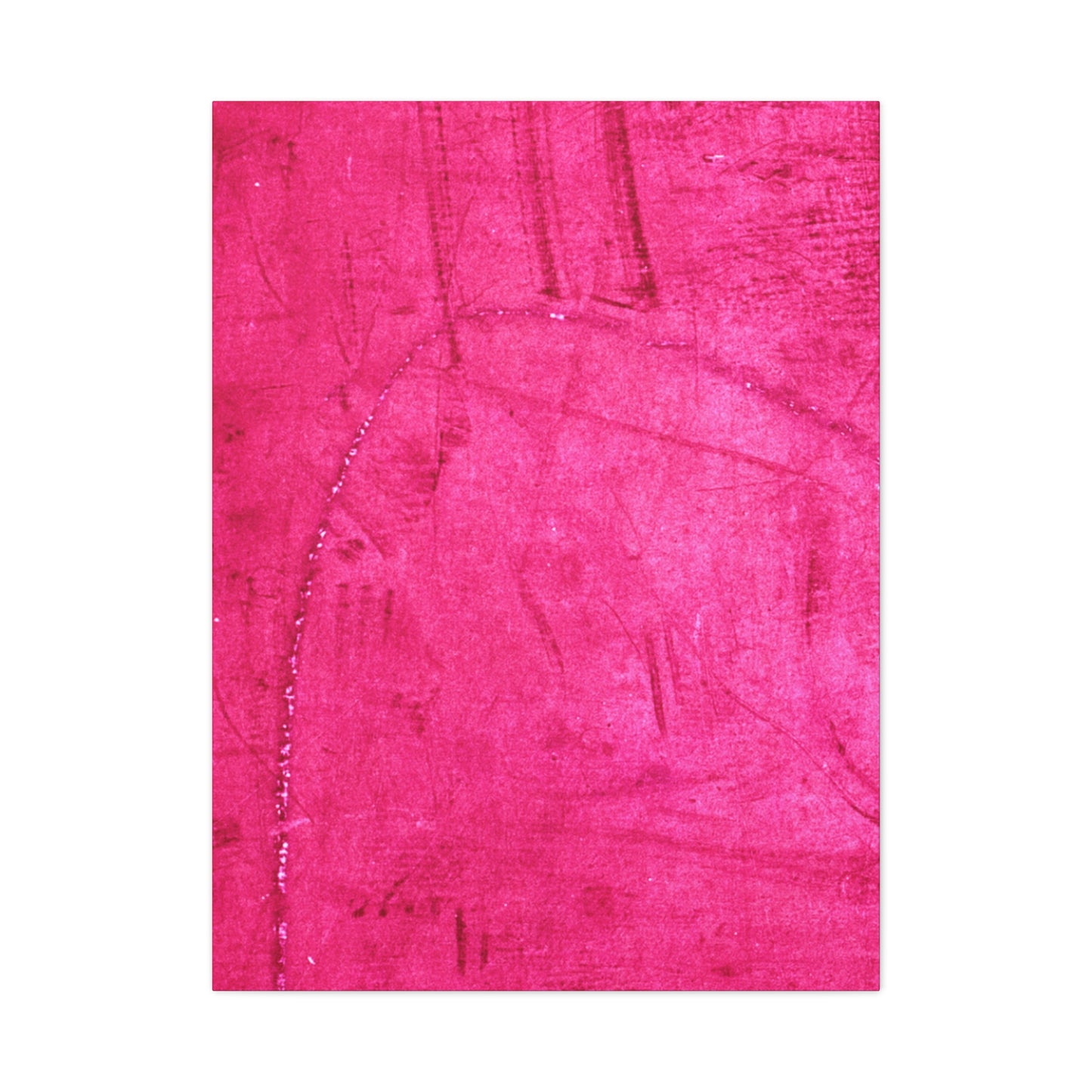 Vibrant Pink Stretched Canvas Art - 1.25" Matte Finish