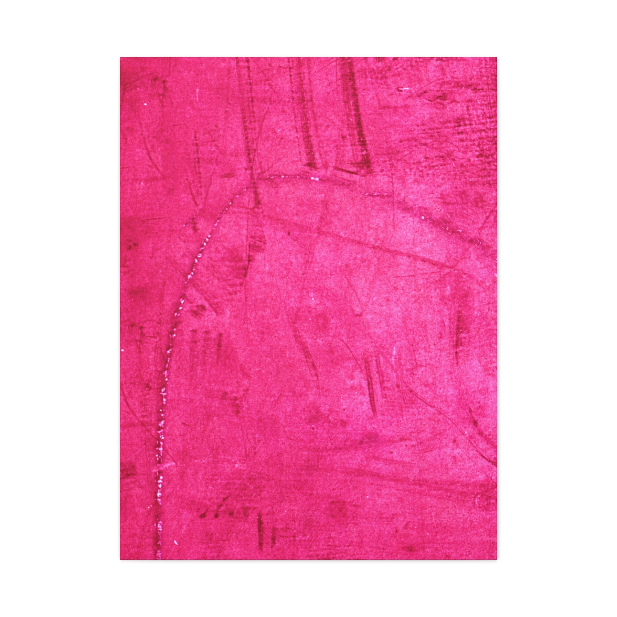 Vibrant Pink Stretched Canvas Art - 1.25" Matte Finish