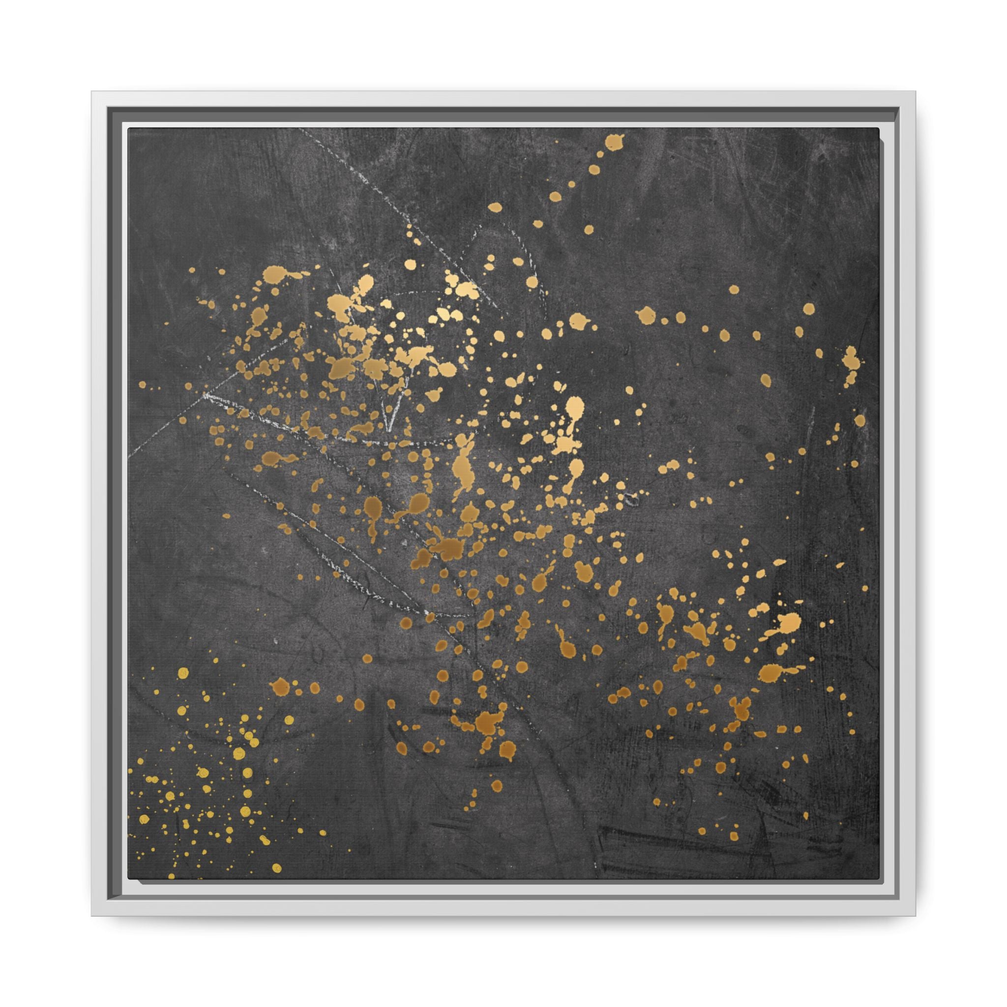 Elegant Gold Splash Canvas Art | Modern Home Decor, Wall Art, Framed Artwork, Living Room Accent, Gift Idea
