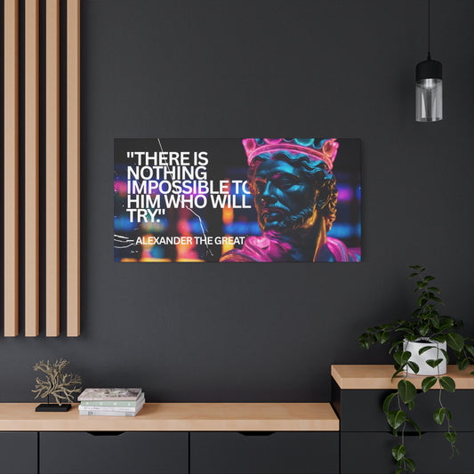 Inspirational Wall Art - Alexander the Great Motivational Canvas Print