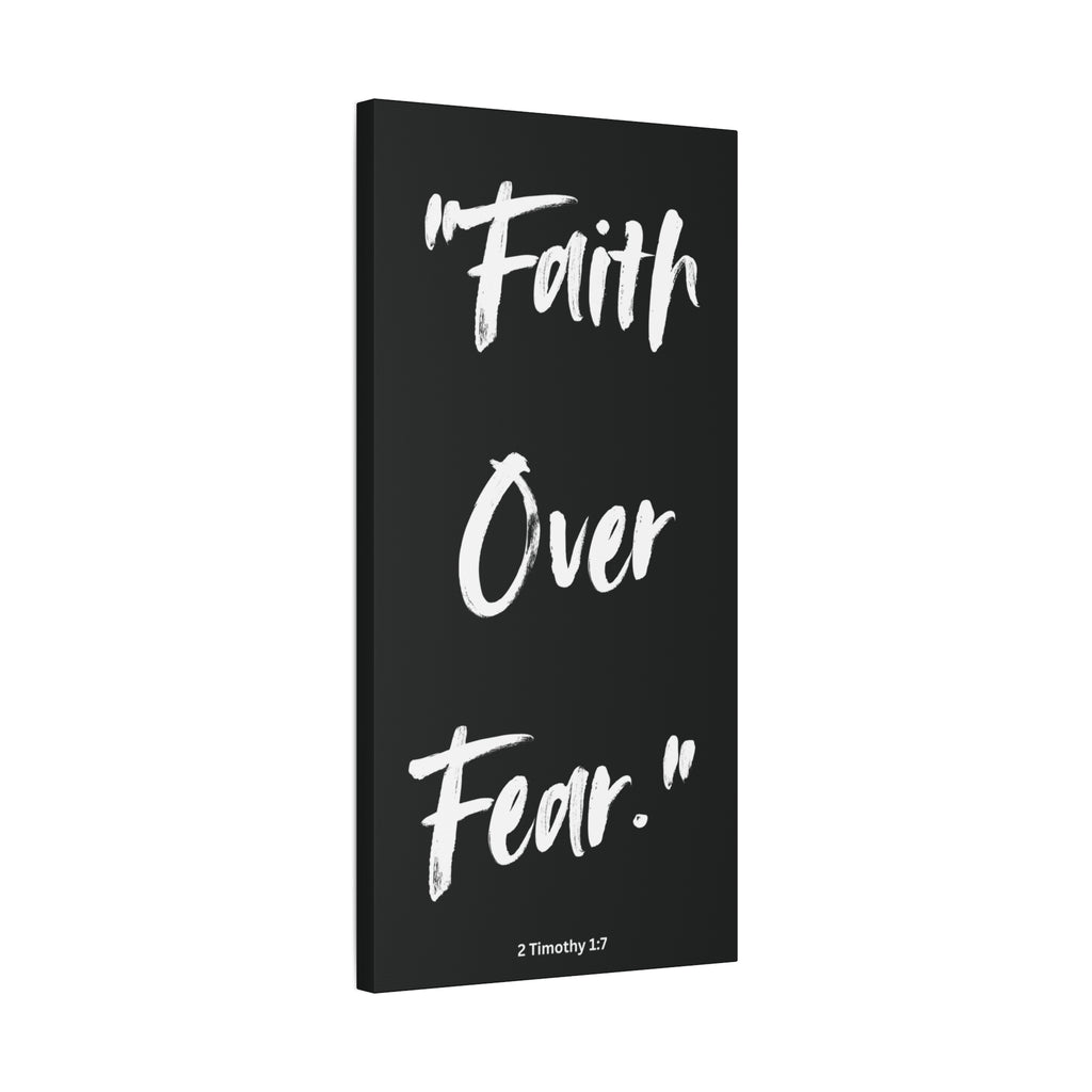 “Faith Over Fear” Christian Wall Art – Minimalist Bible Verse Print (2 Timothy 1:7)