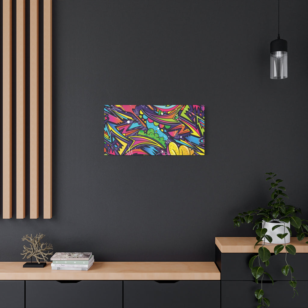 Graffiti Doodle Art Wall Print – Vibrant Urban Pop Abstract Canvas for Creative and Youthful Spaces