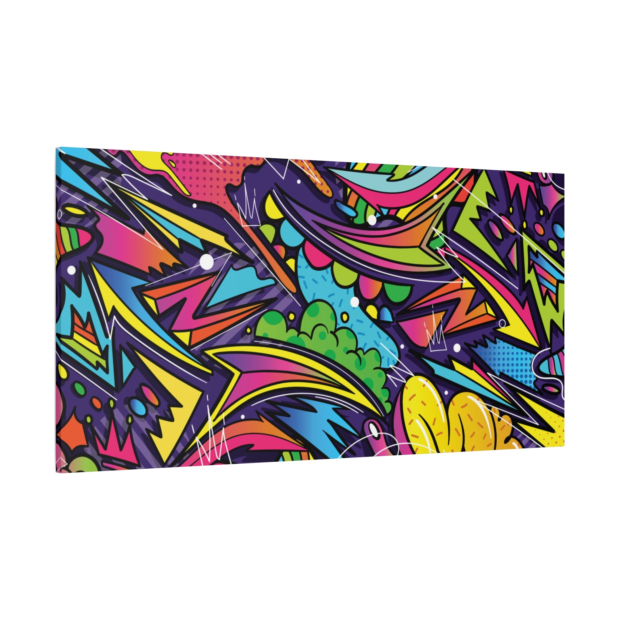 Graffiti Doodle Art Wall Print – Vibrant Urban Pop Abstract Canvas for Creative and Youthful Spaces